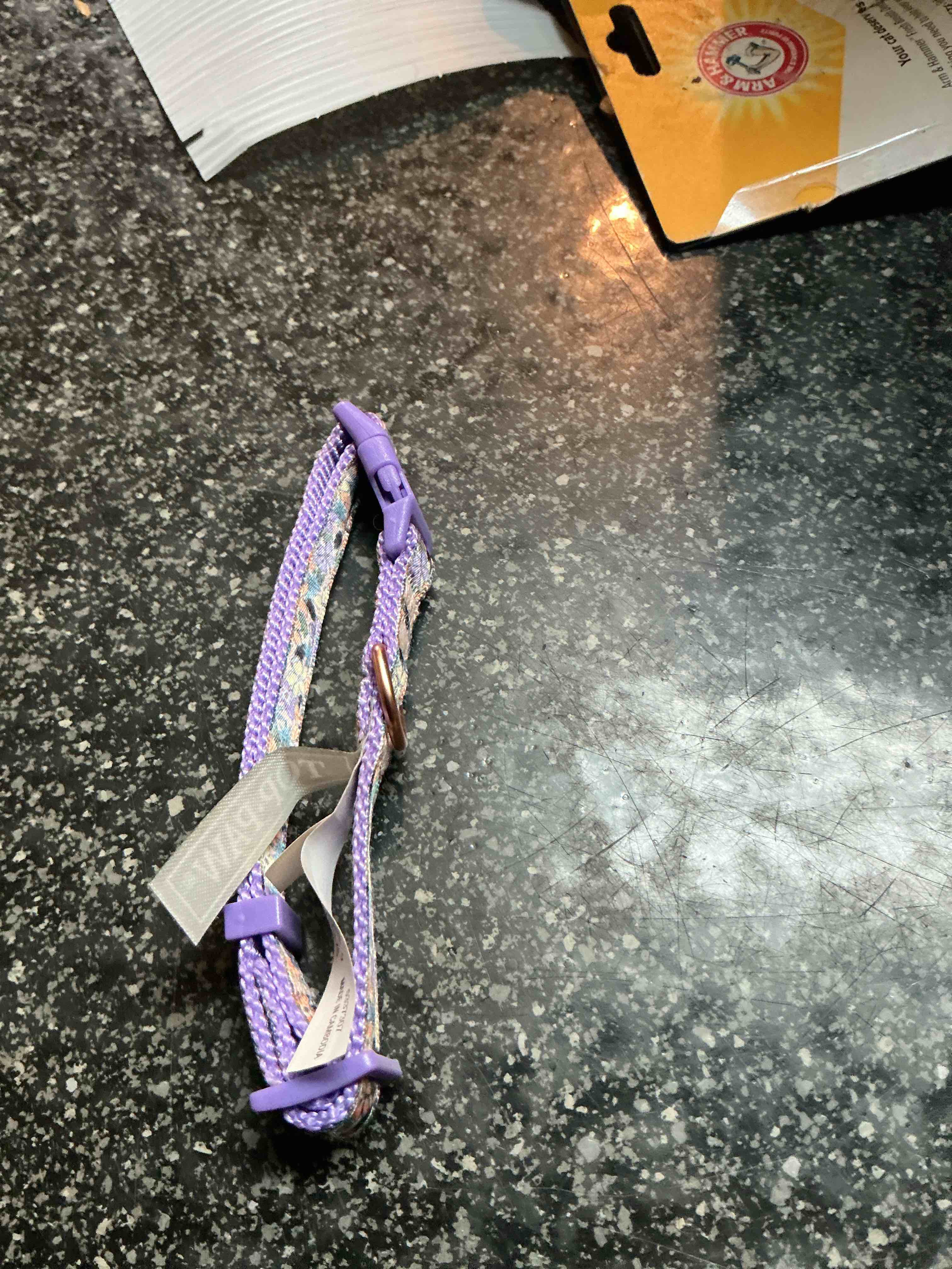 Top - Paw Purple Dog Collar Size. S. 