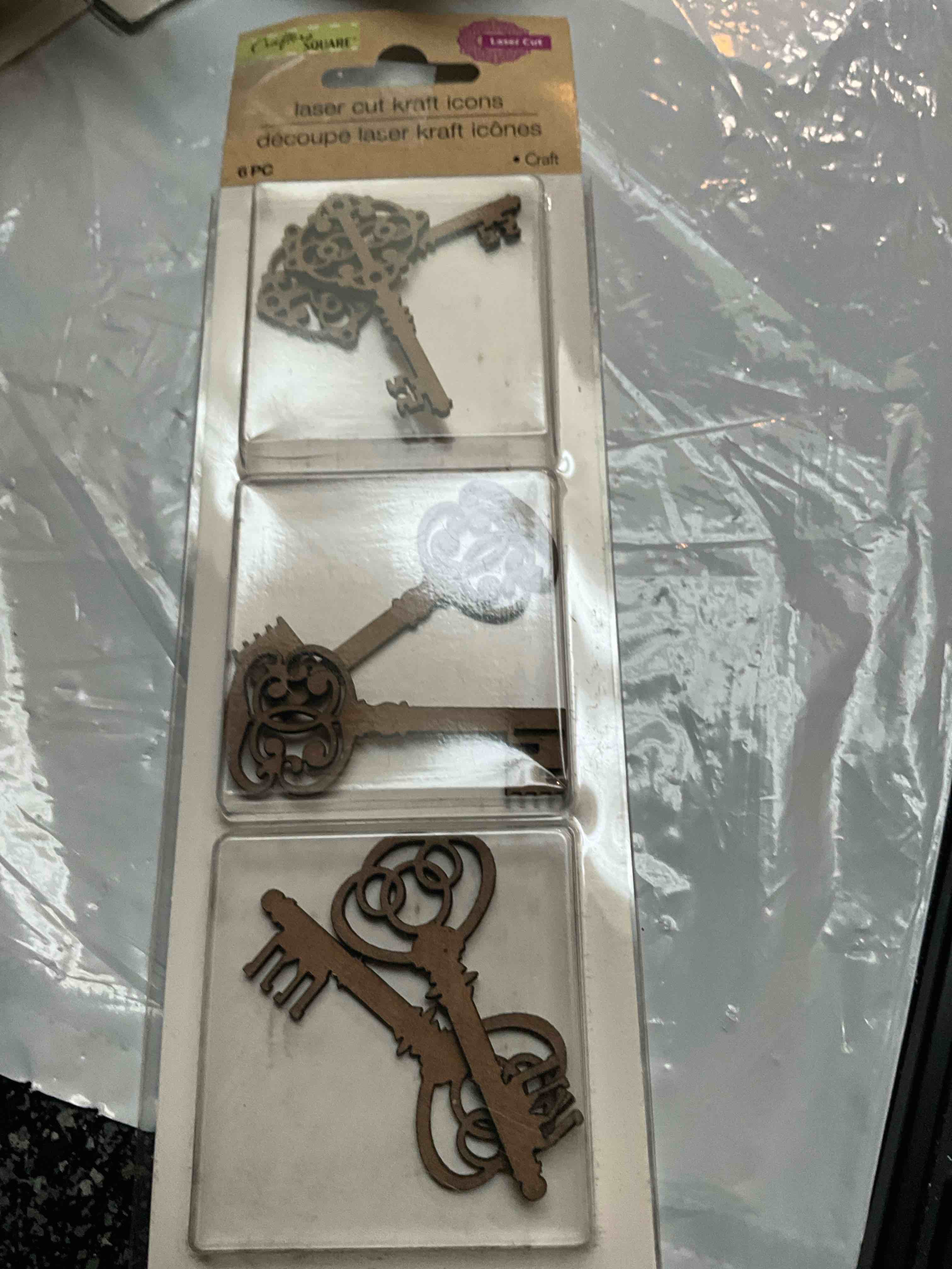 Crafters Square - Laser Cut Kraft Icons - 6 pcs 