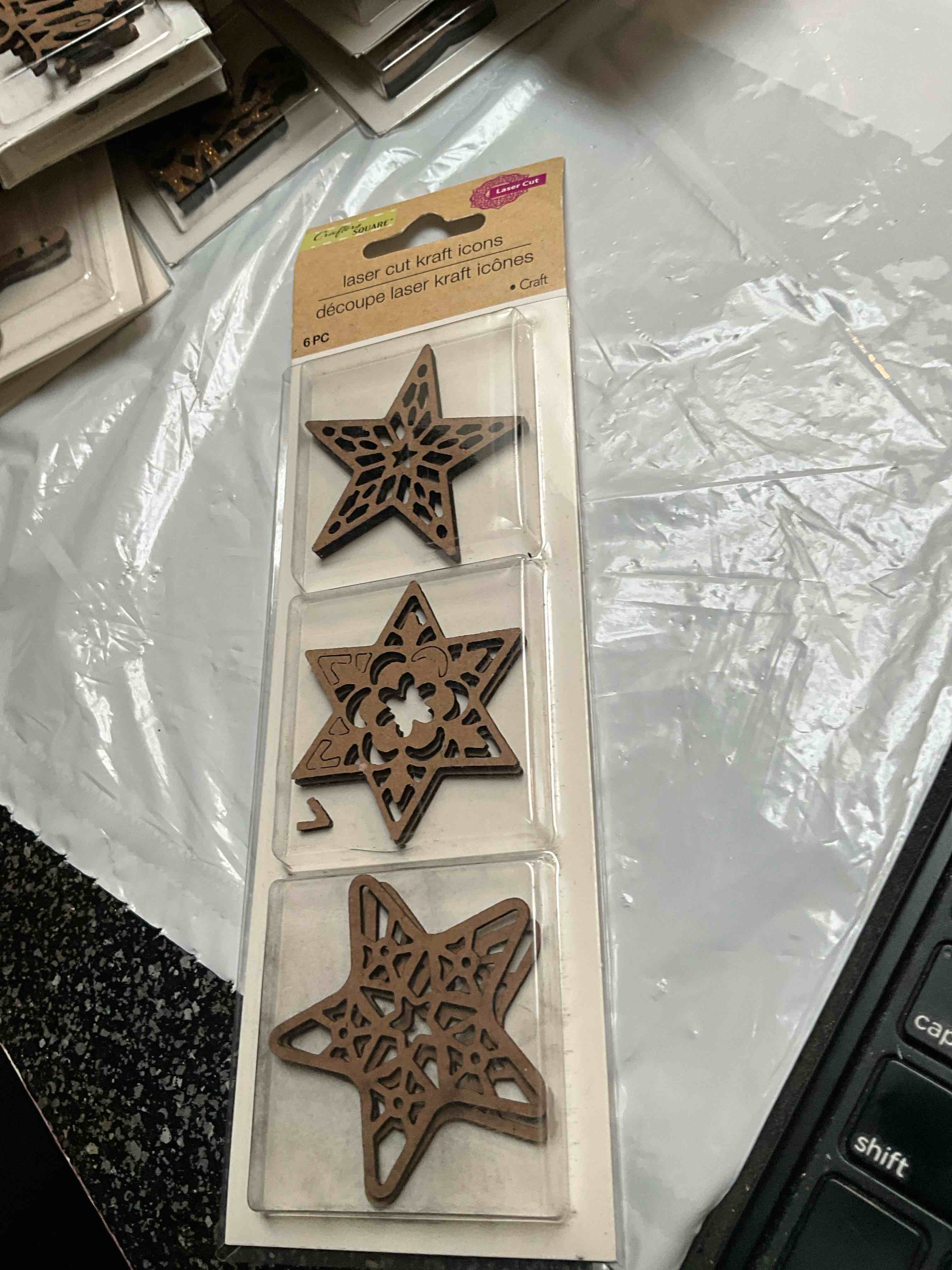 Crafters Square - Laser Cut Kraft Icons - 6 pcs 