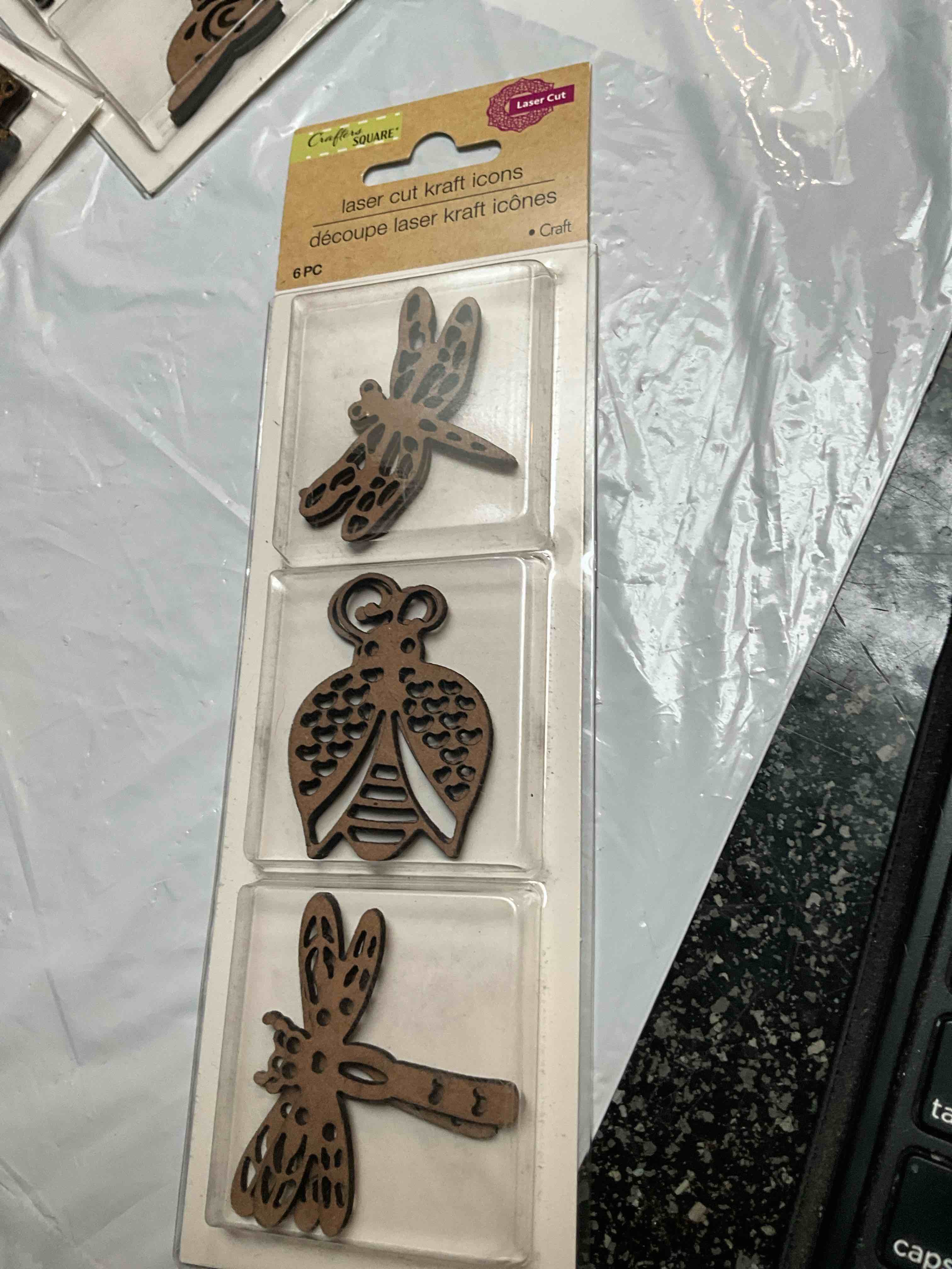 Crafters Square - Laser Cut Kraft Icons - 6 pc