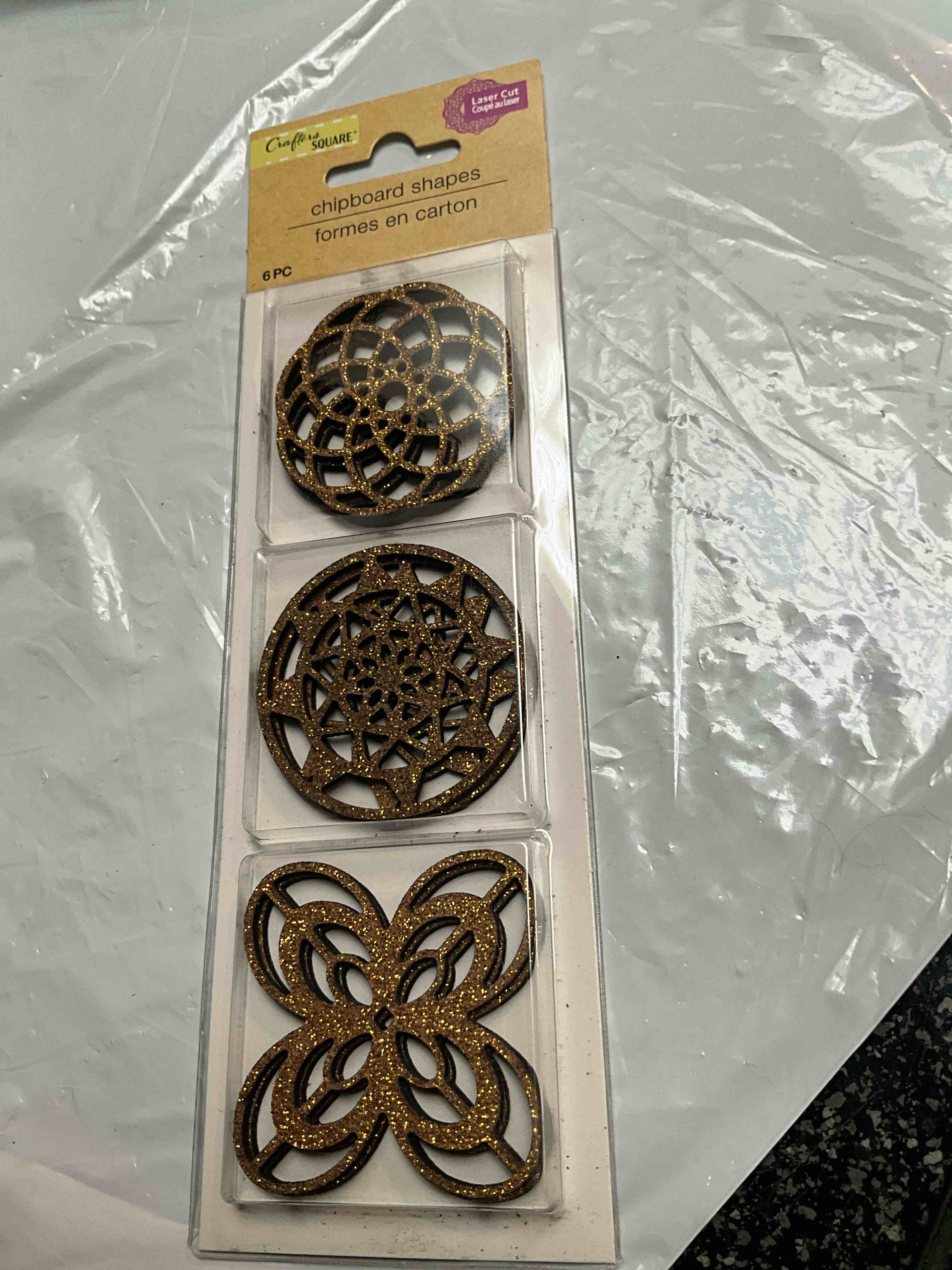 Crafters Square - Laser Cut Kraft Icons - 6 pc - Clipboard Shapes 