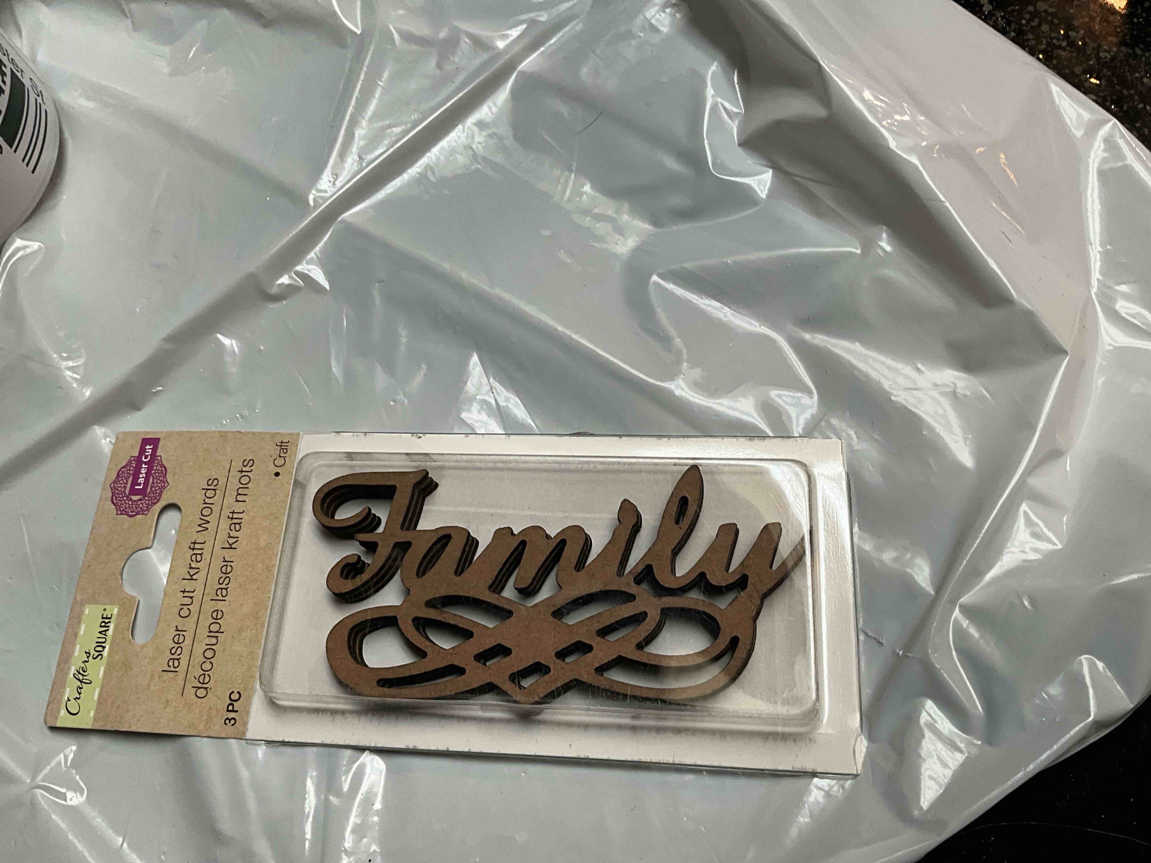 Crafters Square - Laser Cut Kraft Words - 3 pc