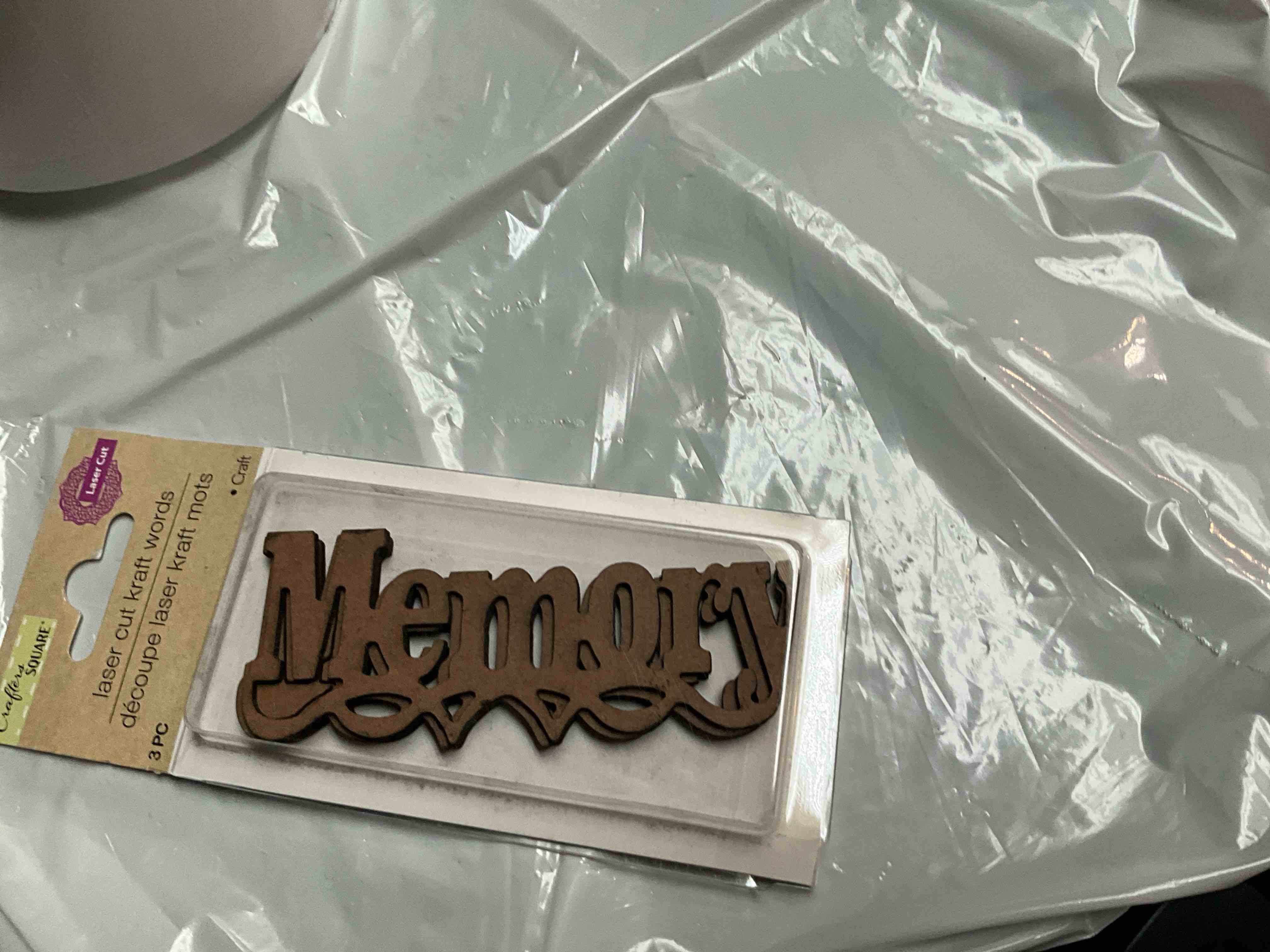 Crafters Square - Laser Cut Kraft Words - 3 pc