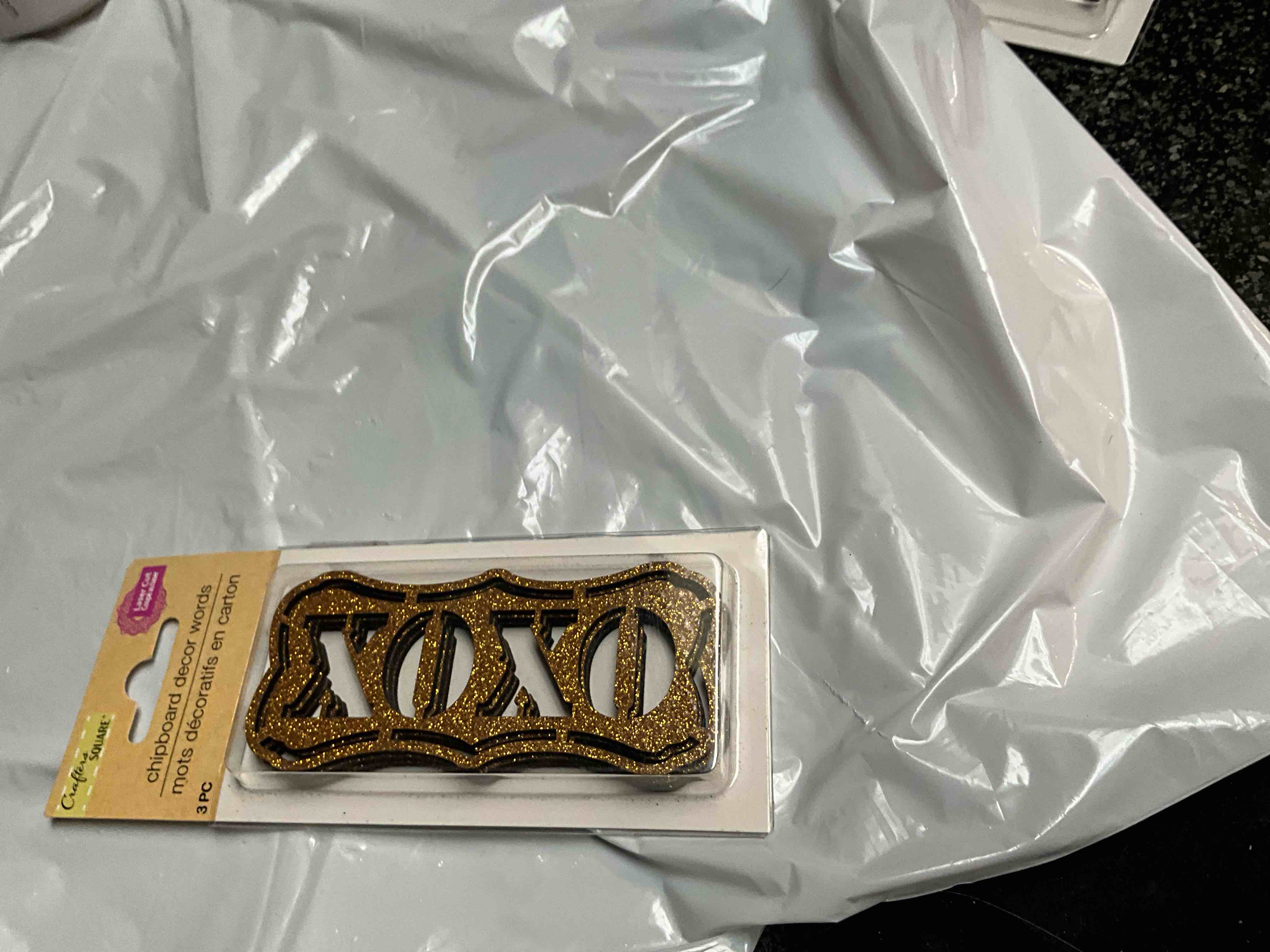 Crafters Square - Laser Cut - Chipboard Decor Words - 3 pc