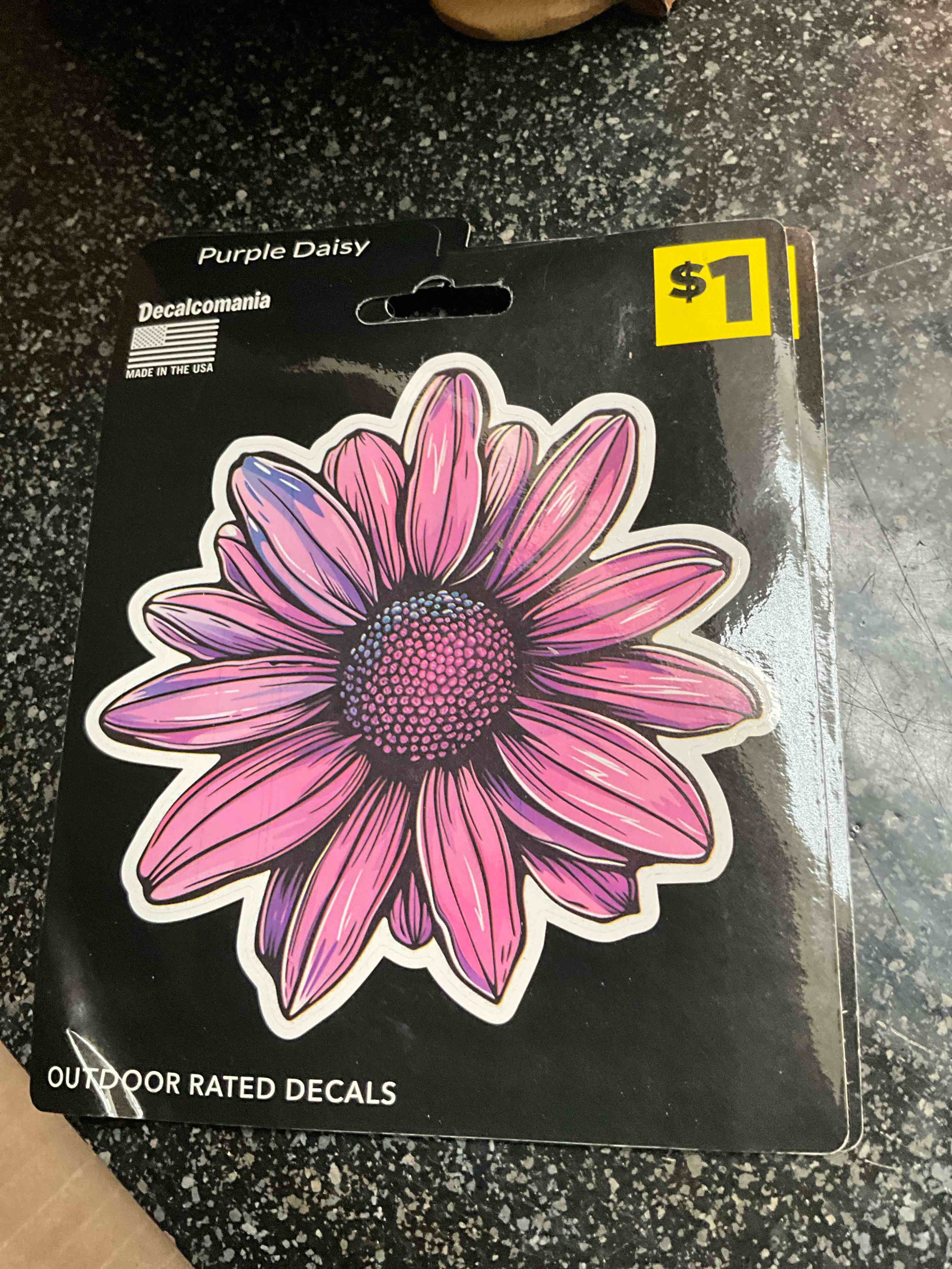 Outdoor Rated Decals - Purple Daisy