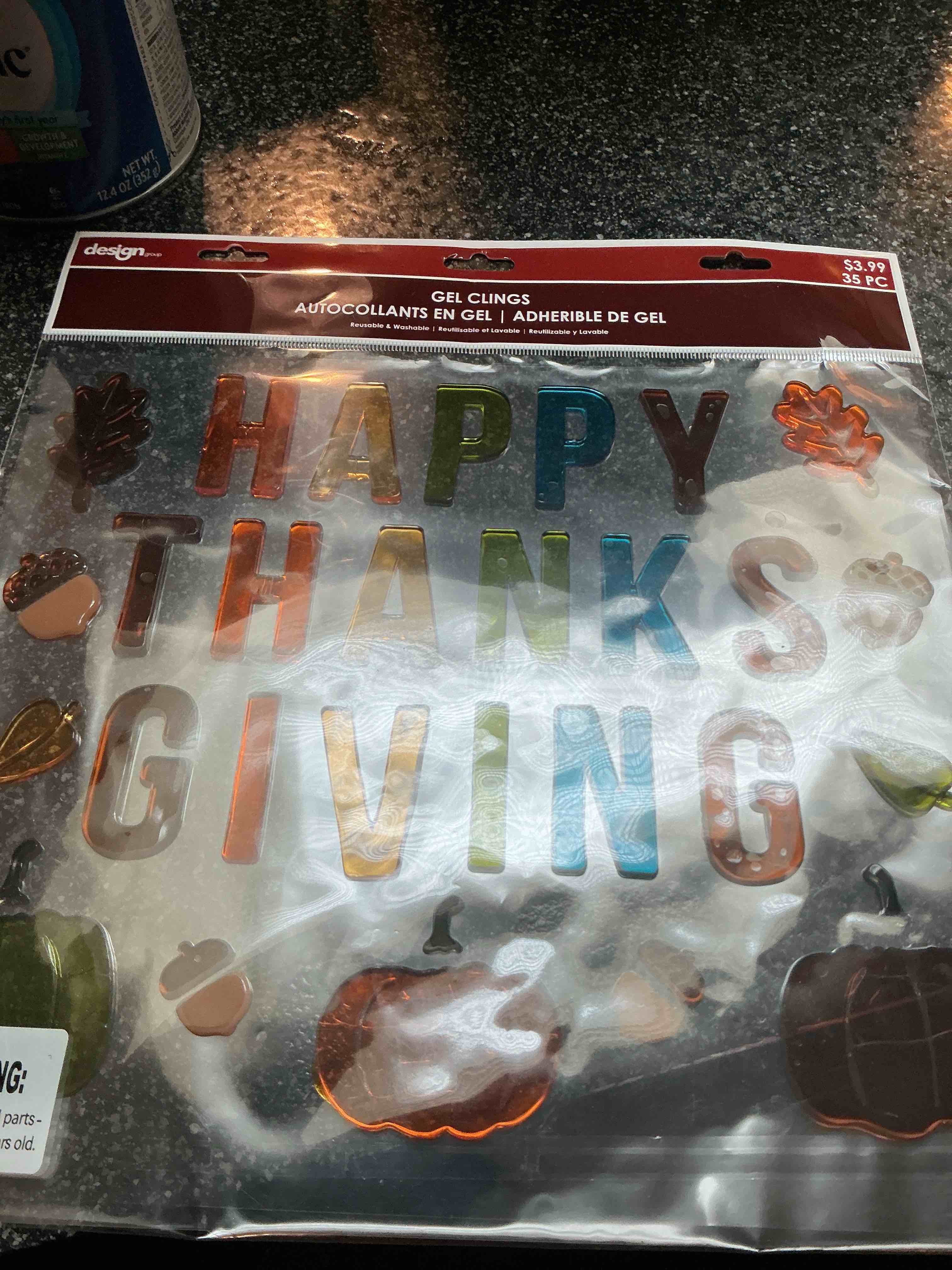 Design 35 Pcs. Happy Thanksgiving - Window Decals