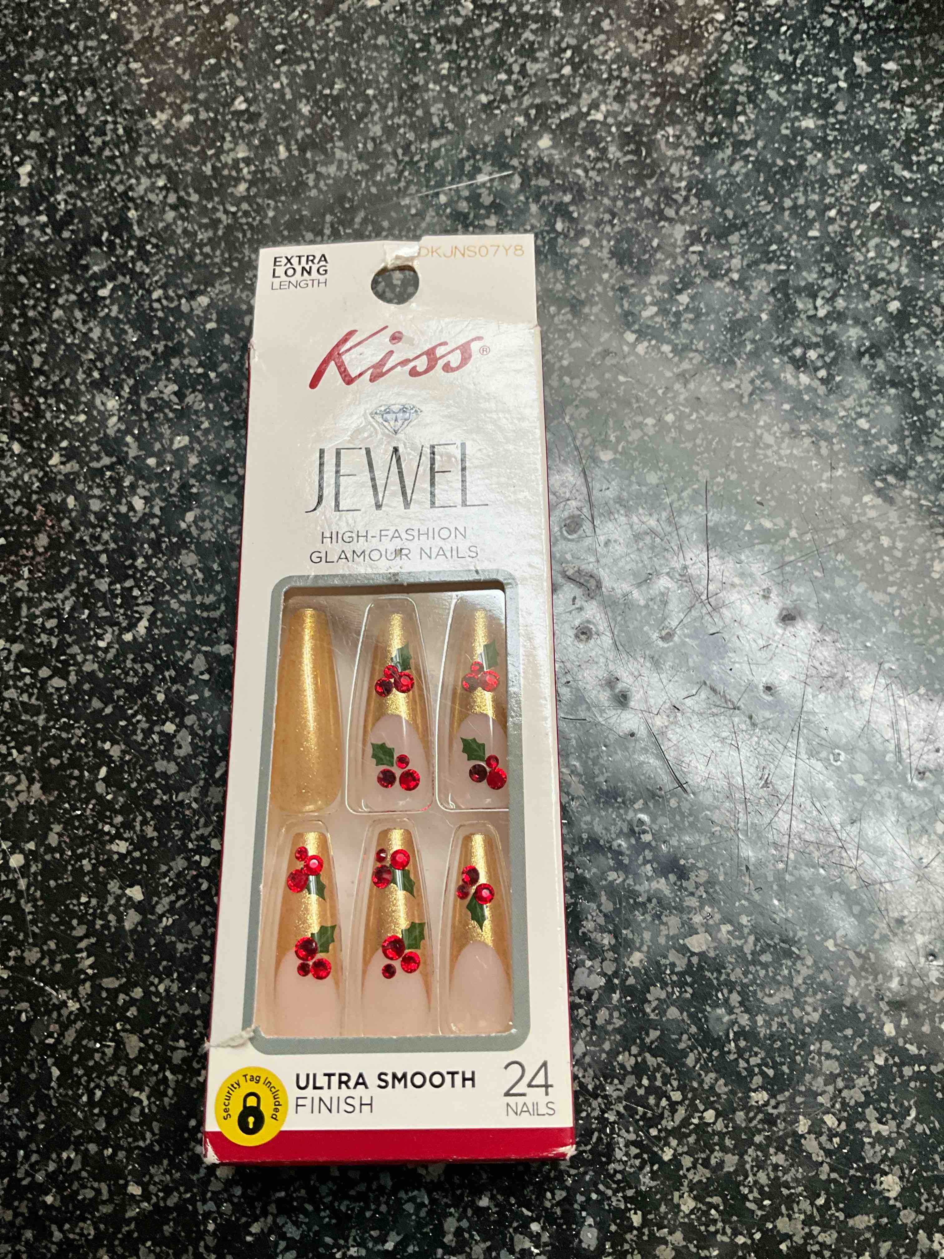 Kiss Jewel - High Fashion Glamour Nails - Extra Long - 24 count