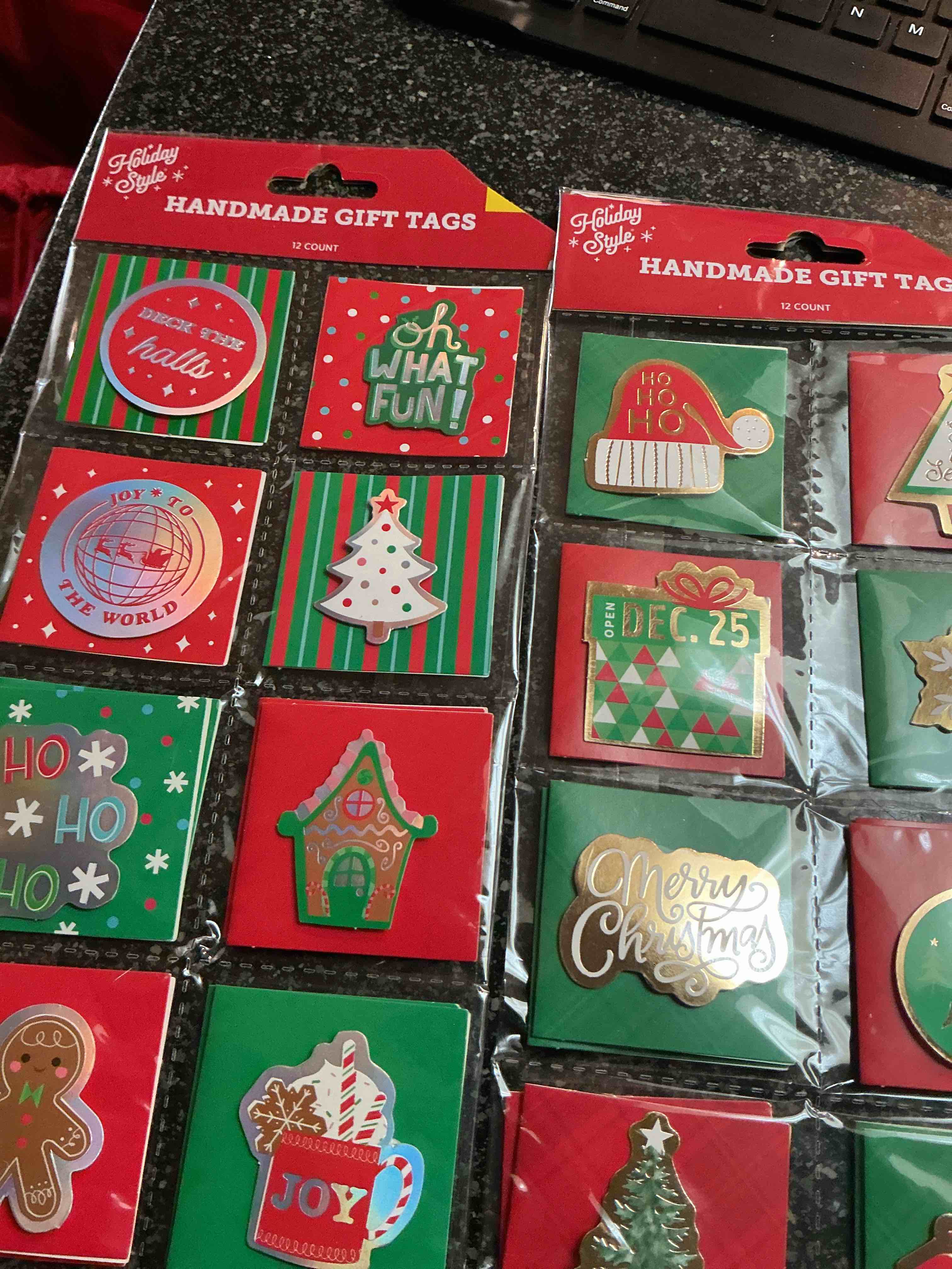 Holiday Style Gift Tags - 12 count 