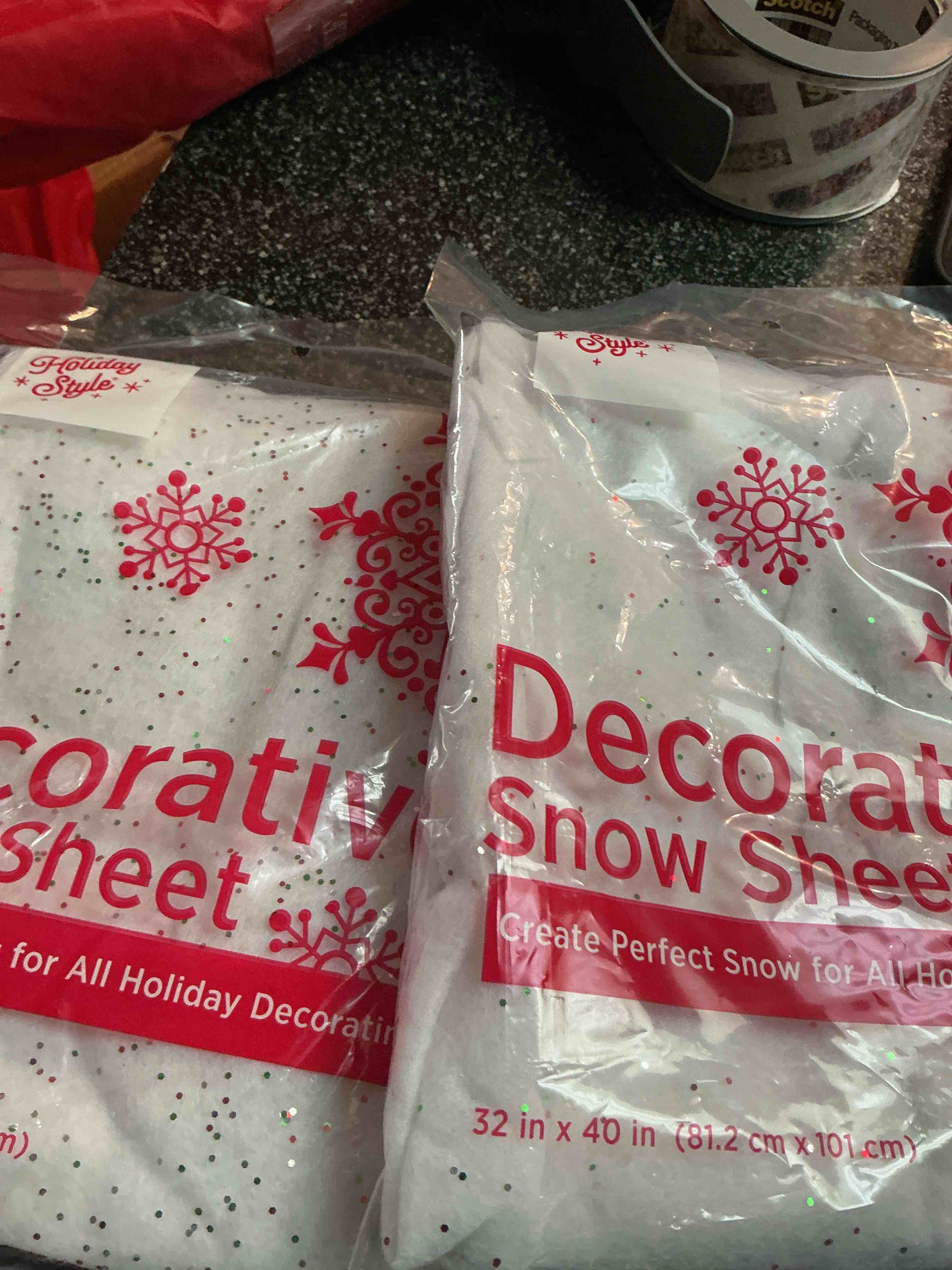 Decorative Snow Sheets 32 “ X 40 “