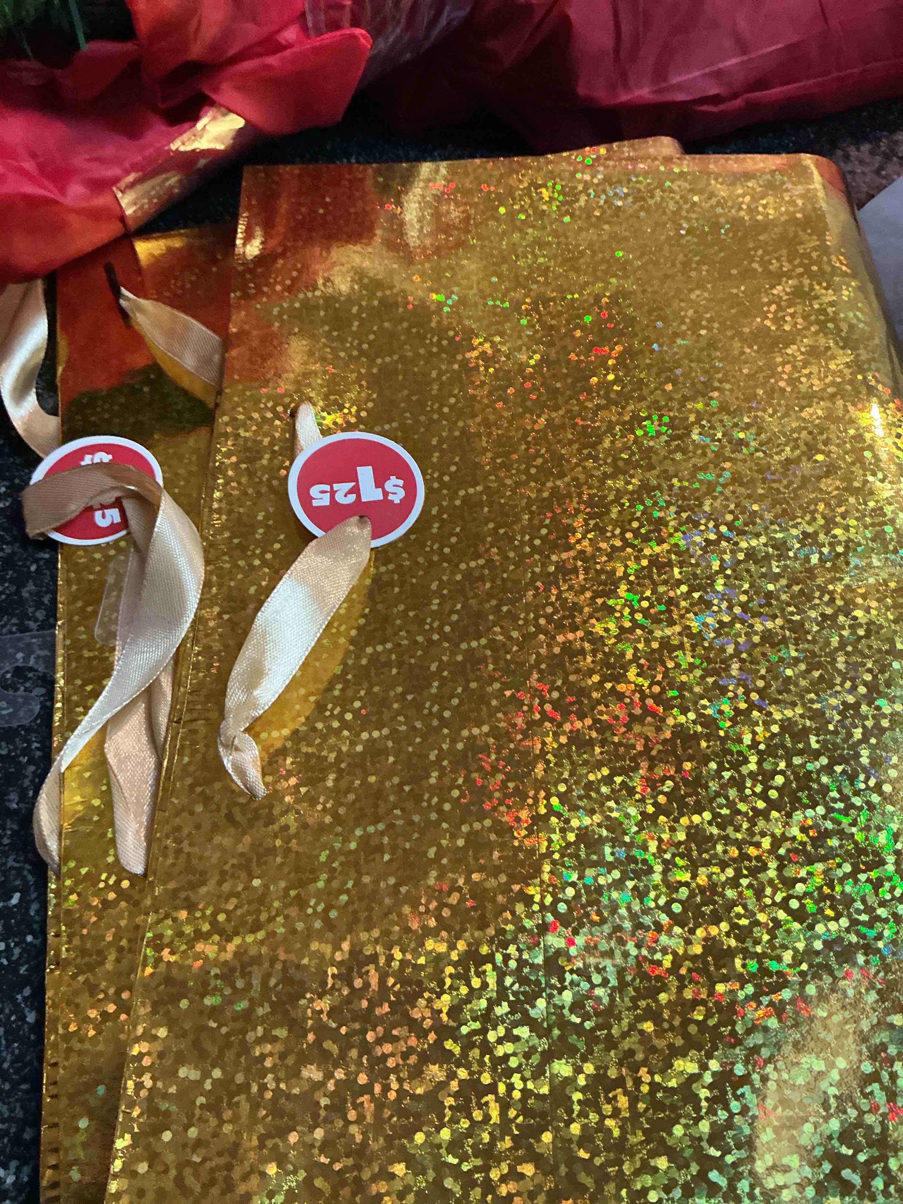 Gold Christmas Bags