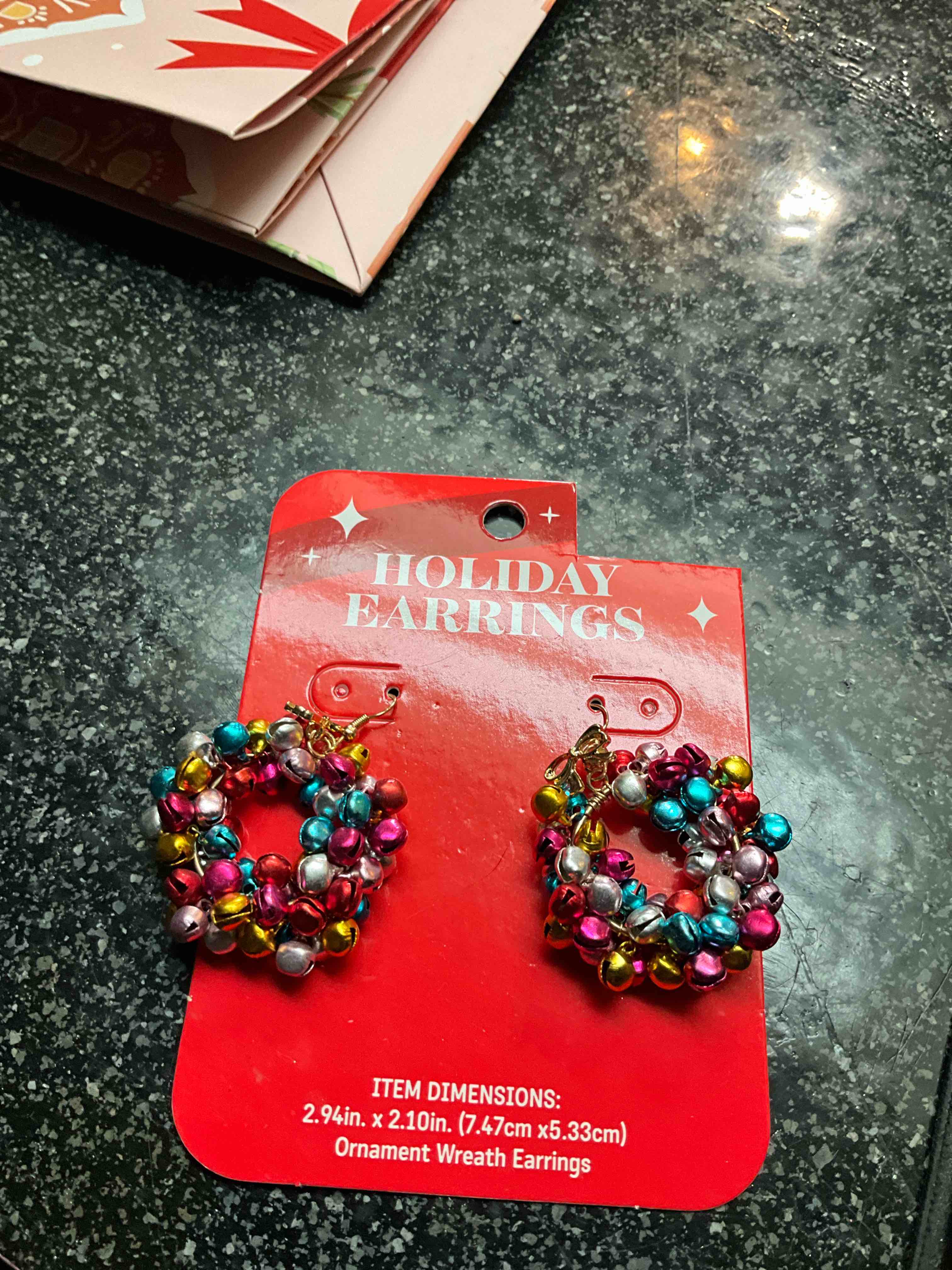 holiday christmas earrings - ornament wreaths 