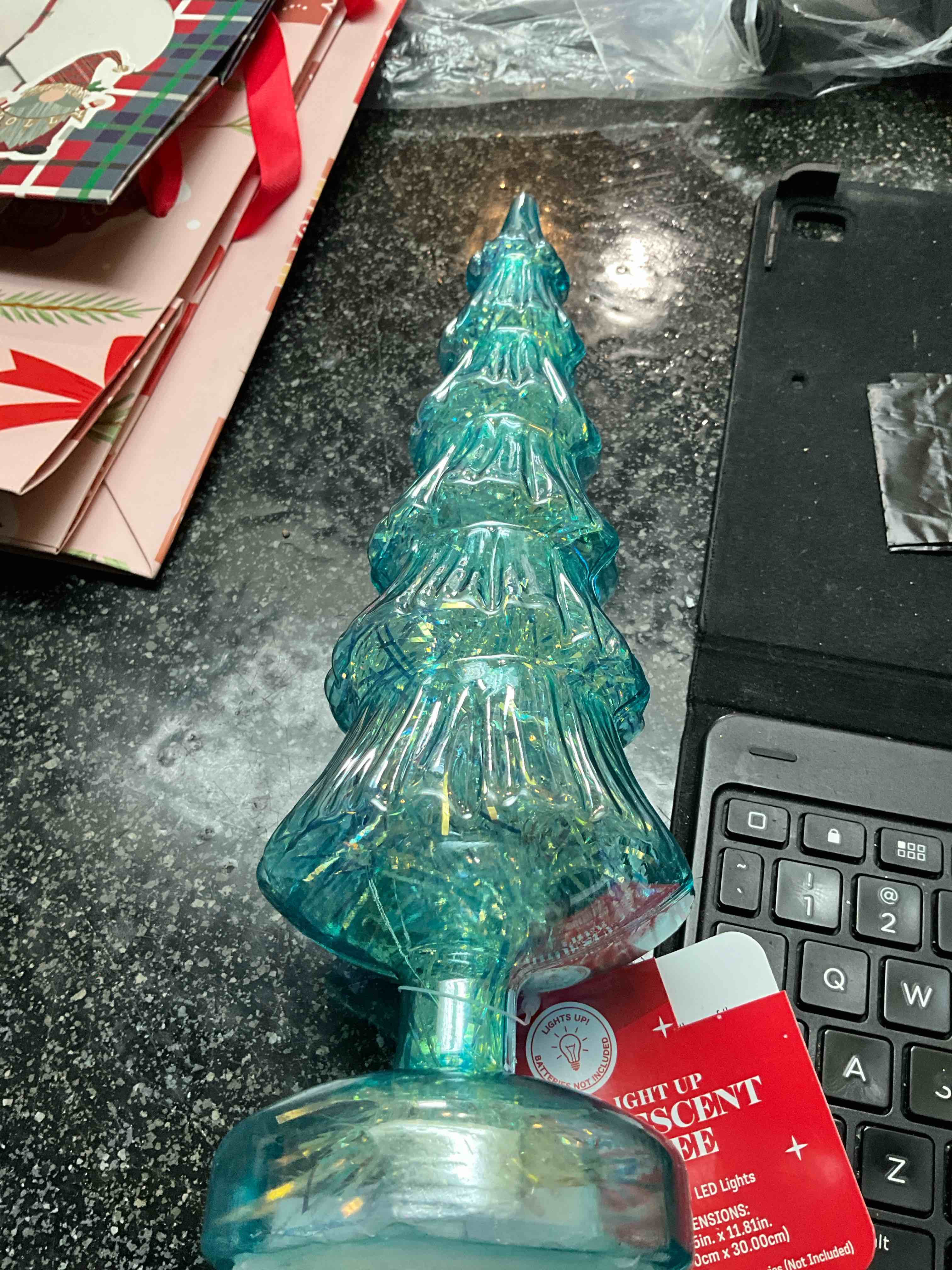 Light - Up - Iridescent Tree - (needs 2 AAA batteries not included)