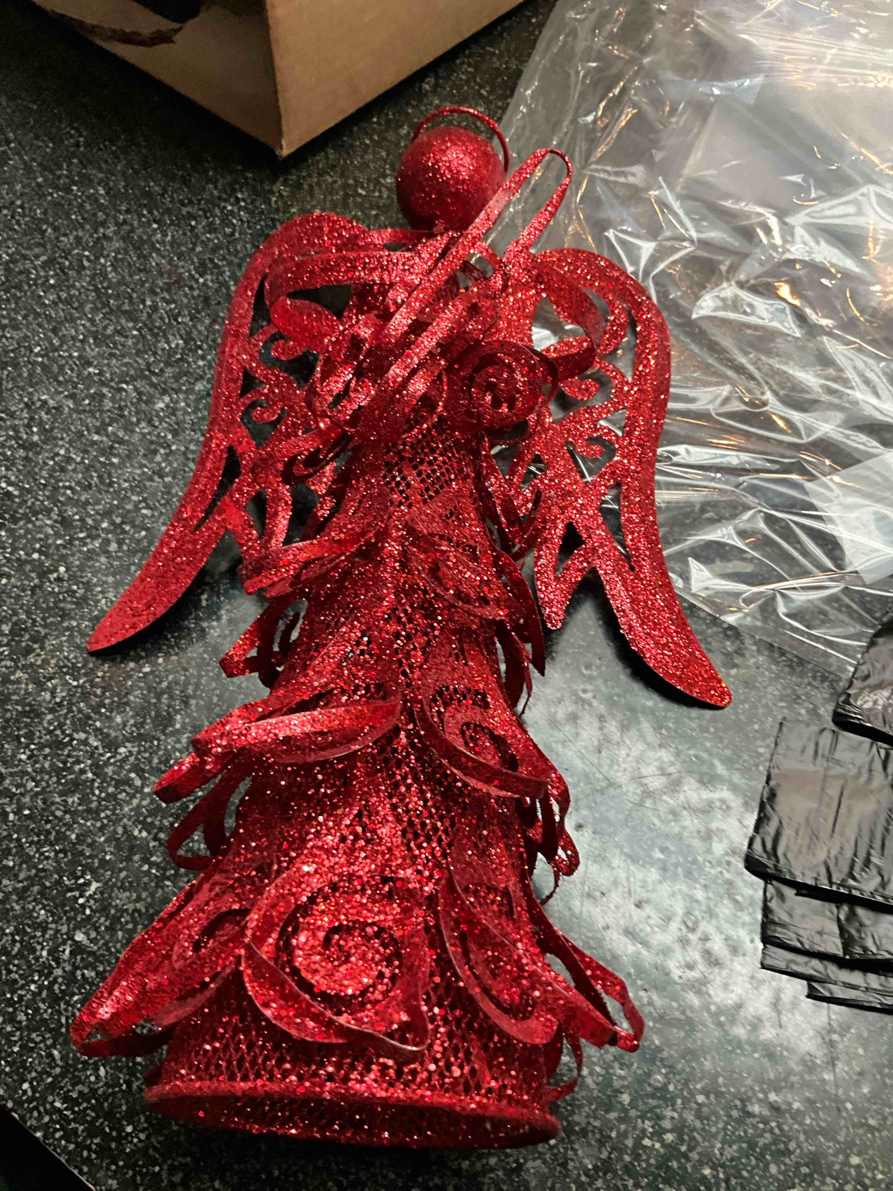 Christmas Tree Topper/Decoration - Red Angel