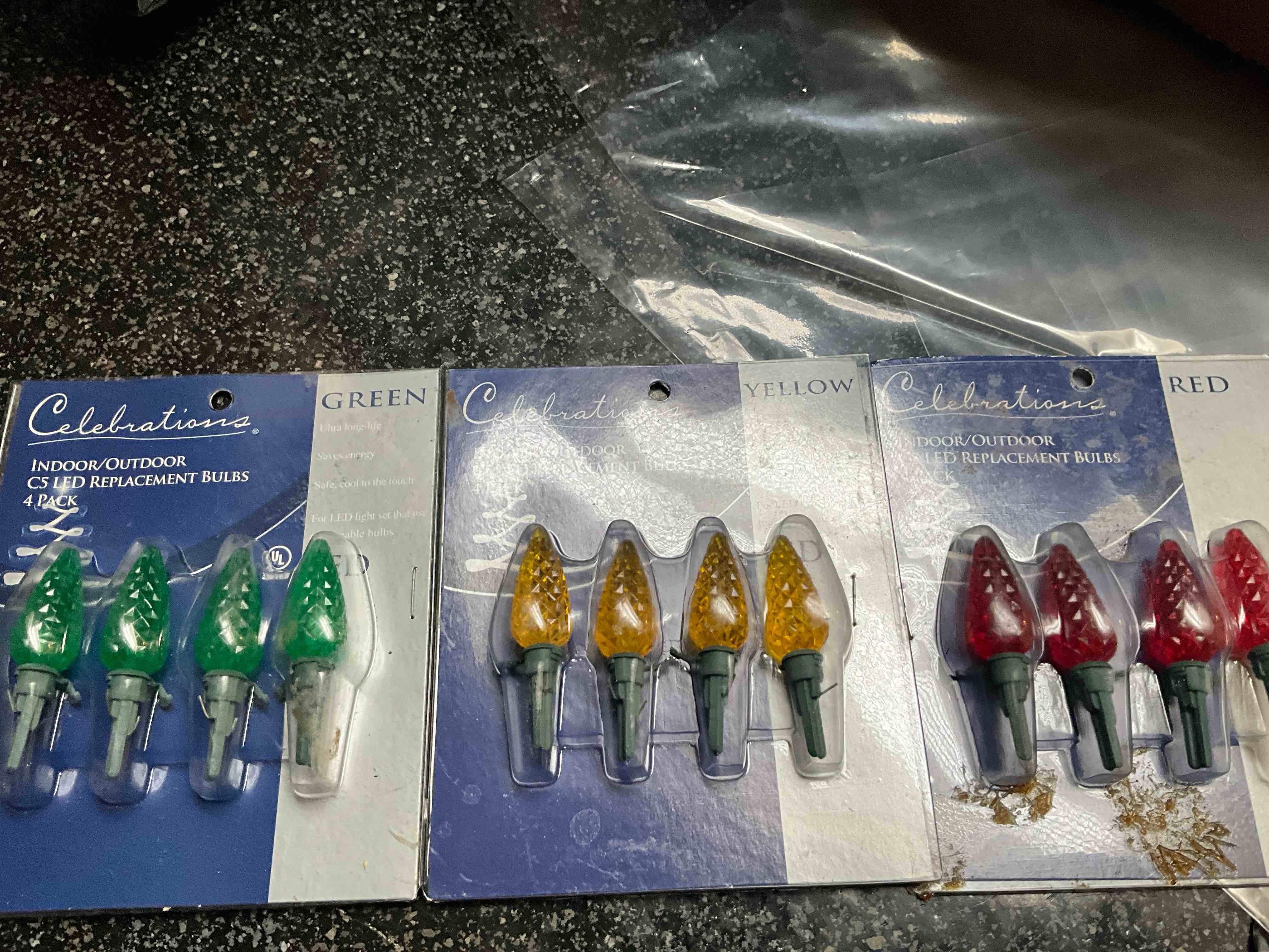 Celebrations - Indoor/Outdoor LED - Replacement Bulbs - red/yellow/green 