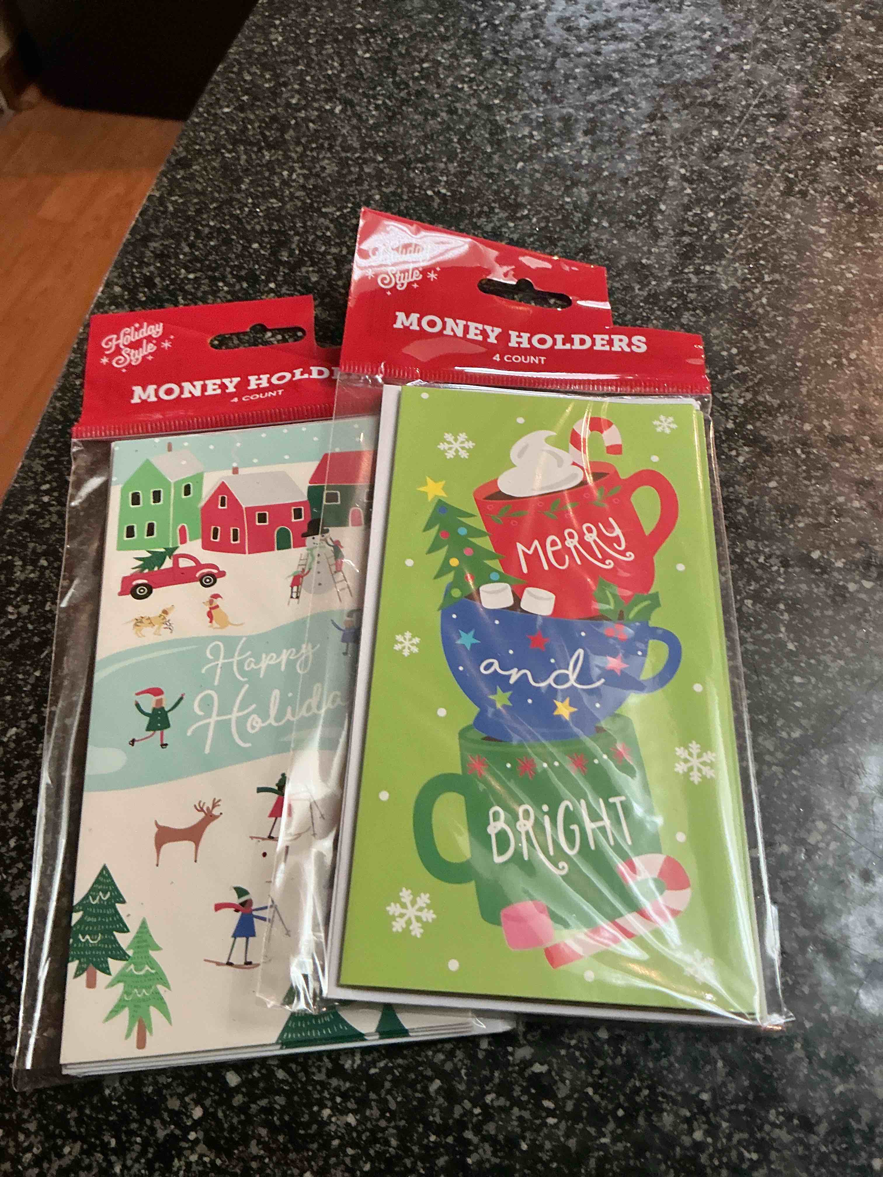 Holiday Style Money Holders 4 Count