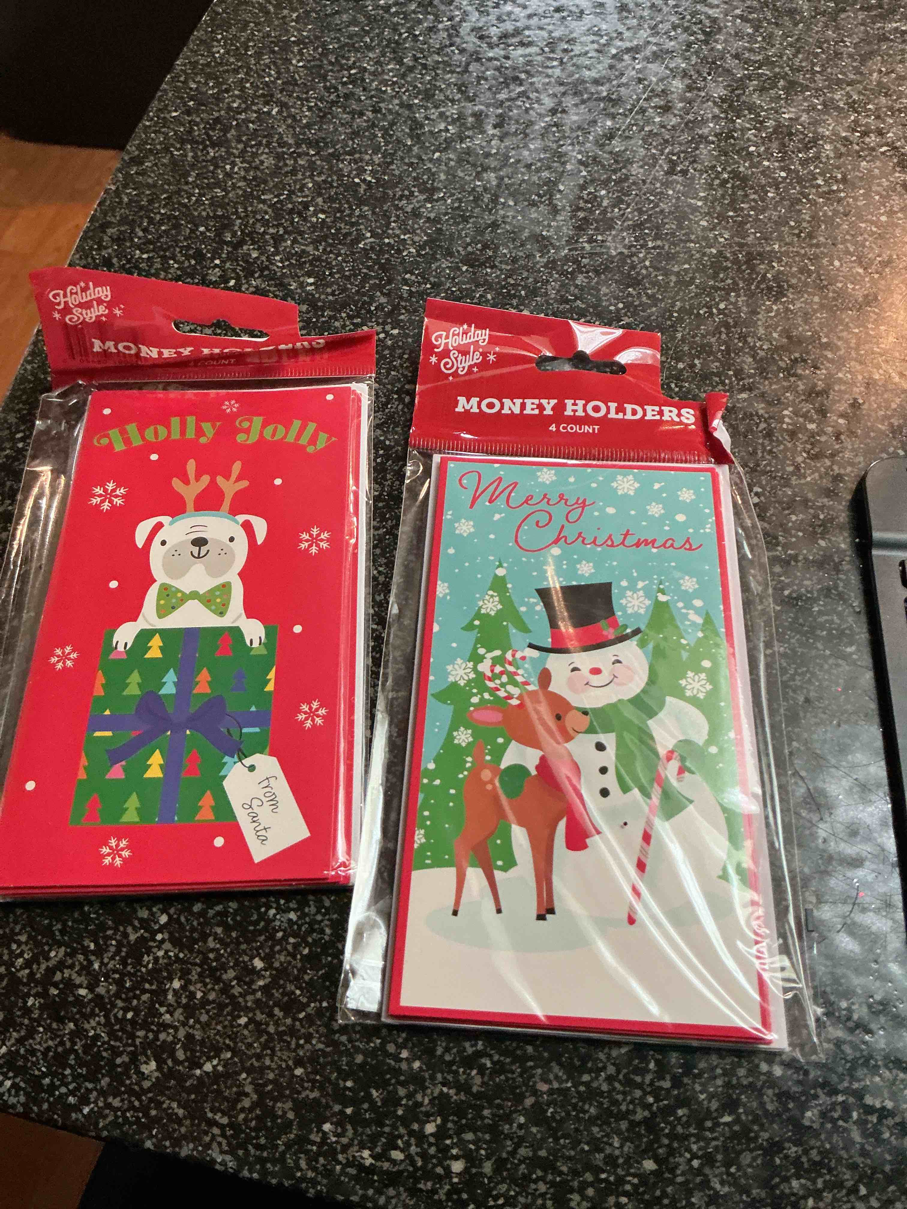 Holiday Style Money Holders 4 Count 