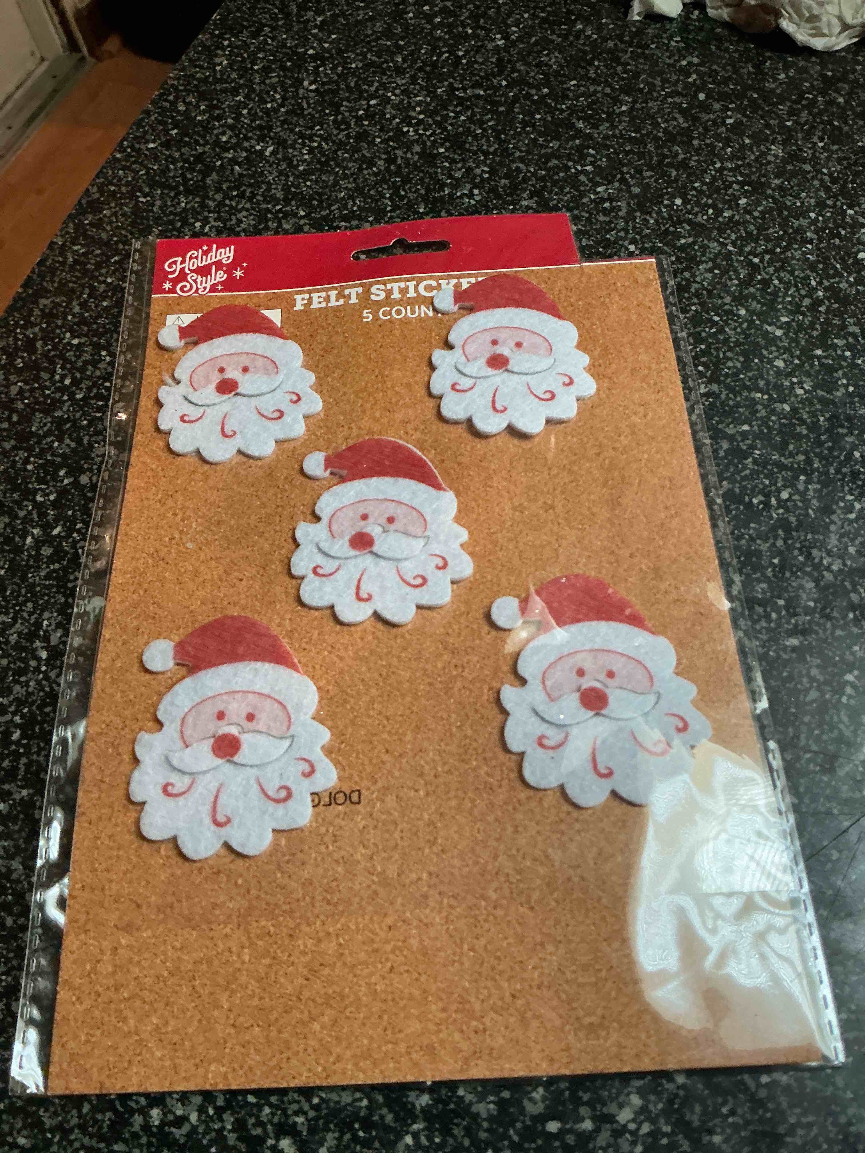 Holiday Style Felt Stickers 5 Count