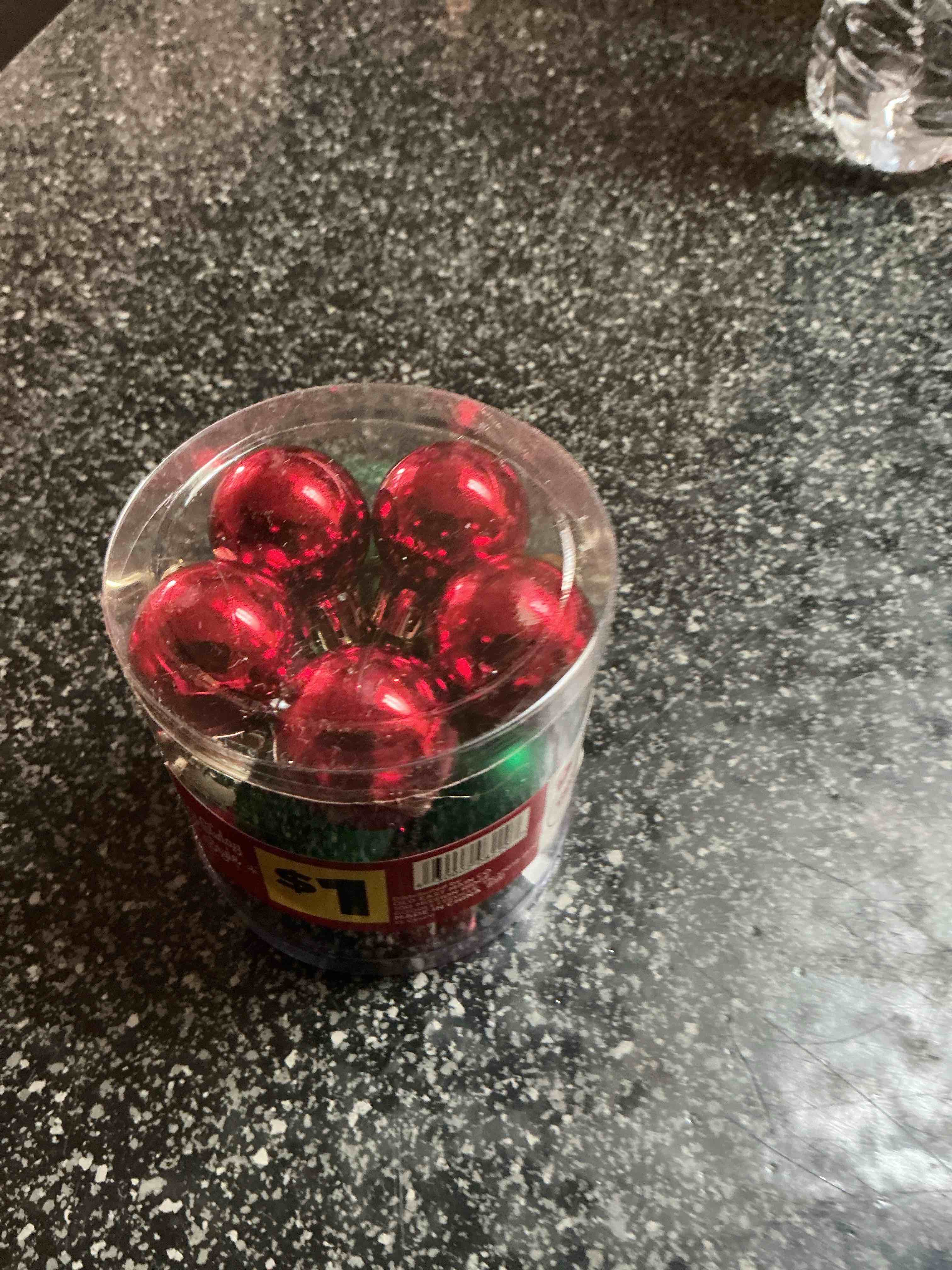 Holiday Style Mini Ornaments  15 Count Red/Green 