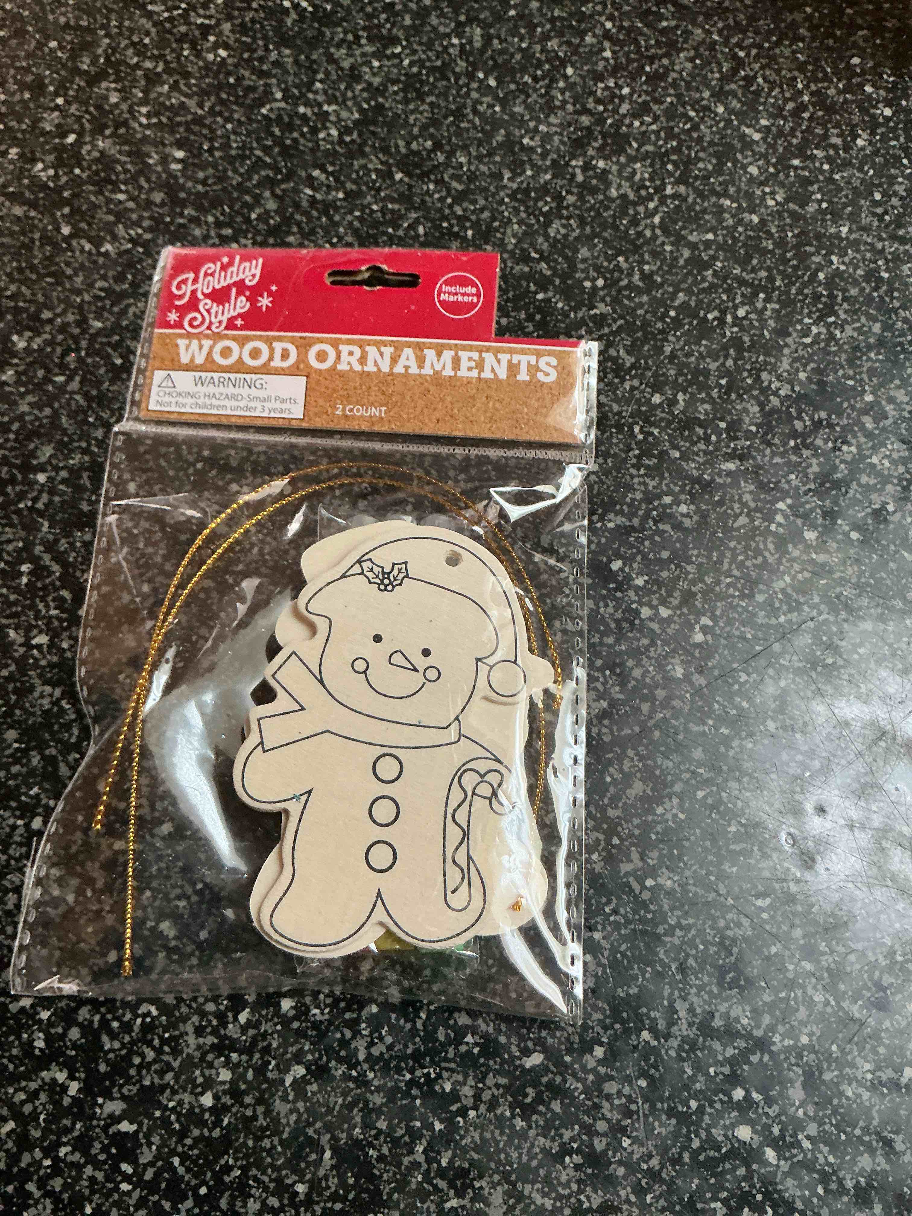 Holiday Style Wood Ornament