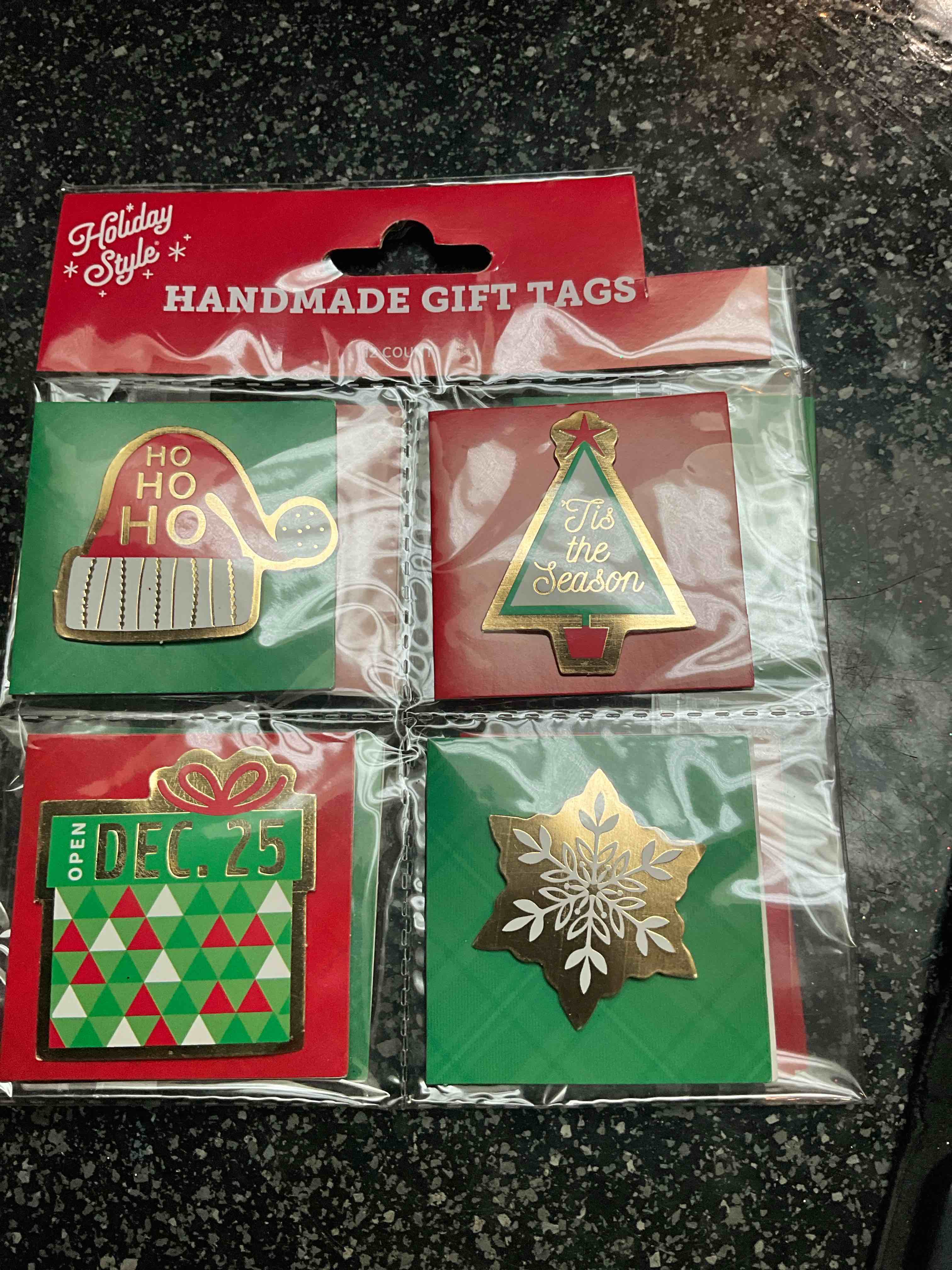 Holiday Style - Handmade Gift Tags - 12 count 