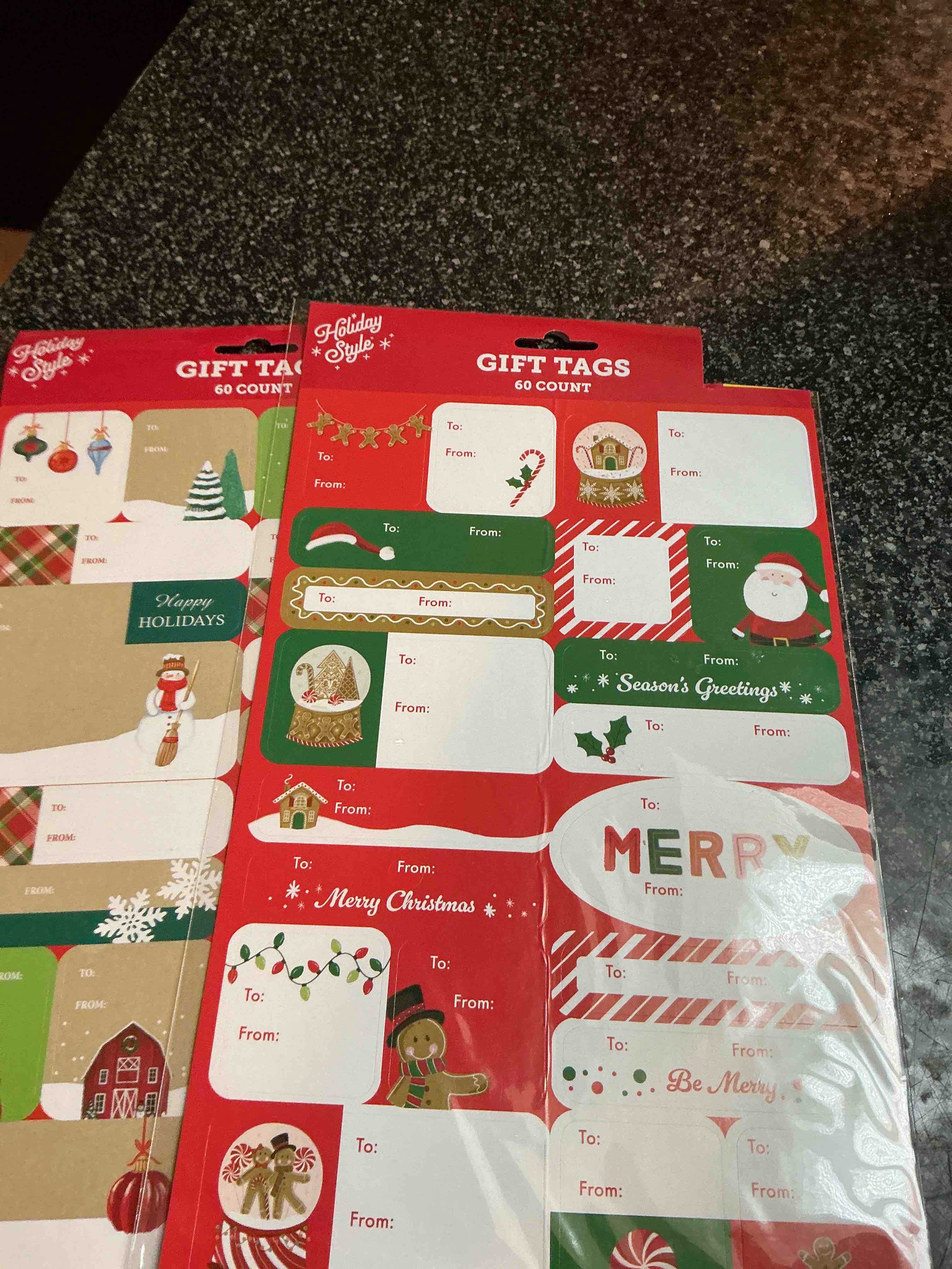 Holiday Style Gift Tags 60 Count