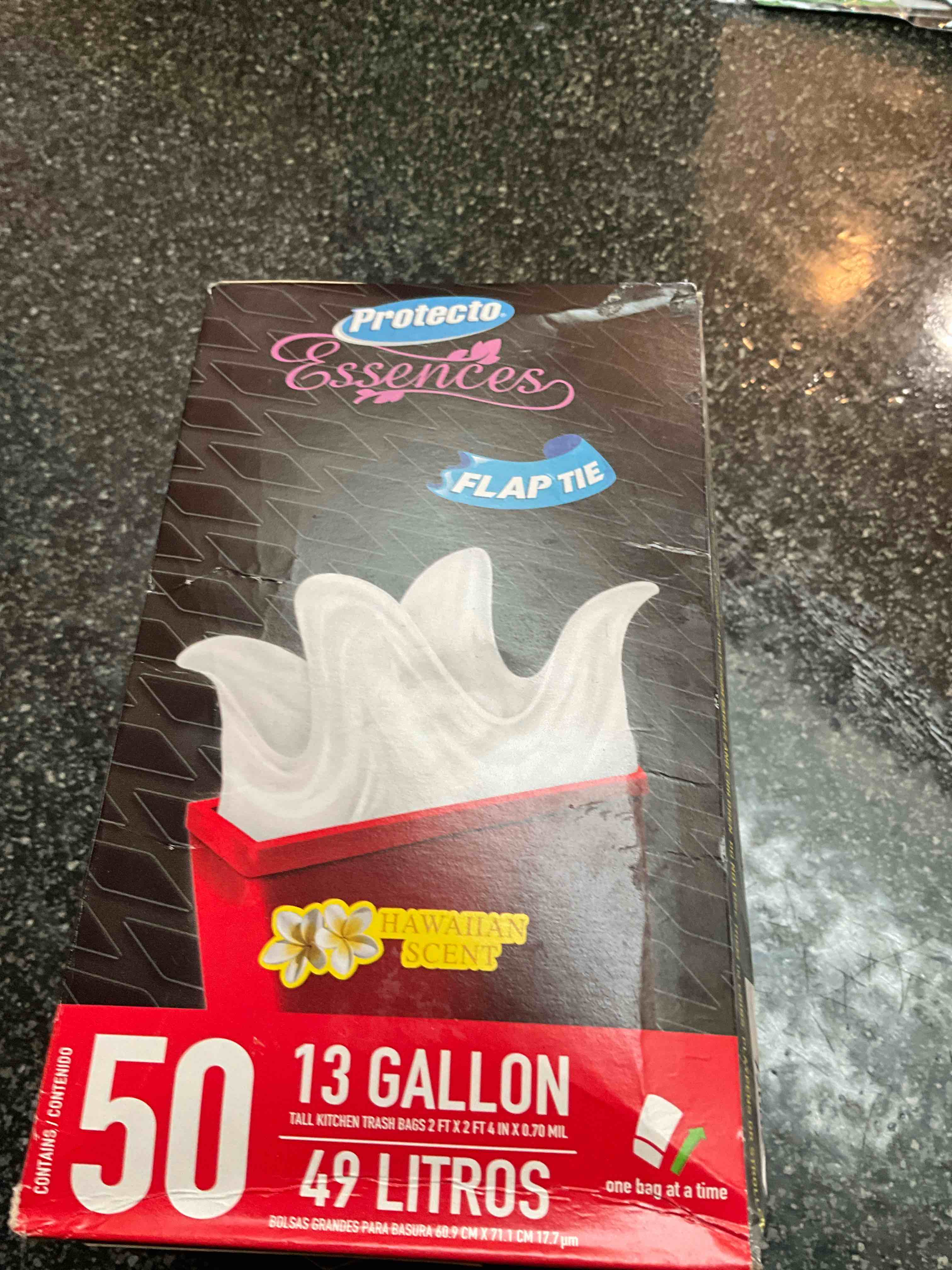 Protector Essences - Flap Tie - 13 Gallon Trash Bags - 50 Count 