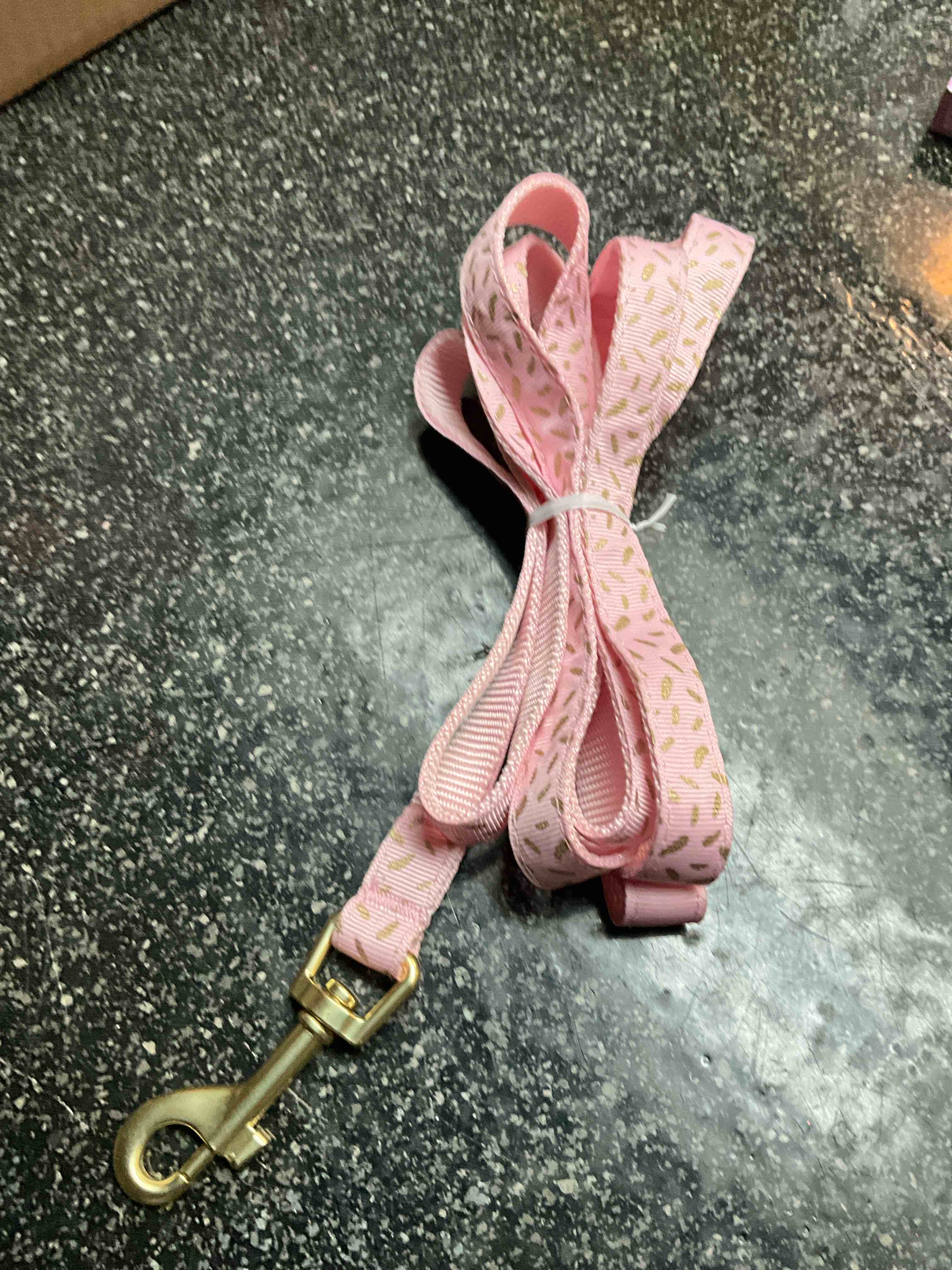Long - Pink/Gold - Dog Leash 