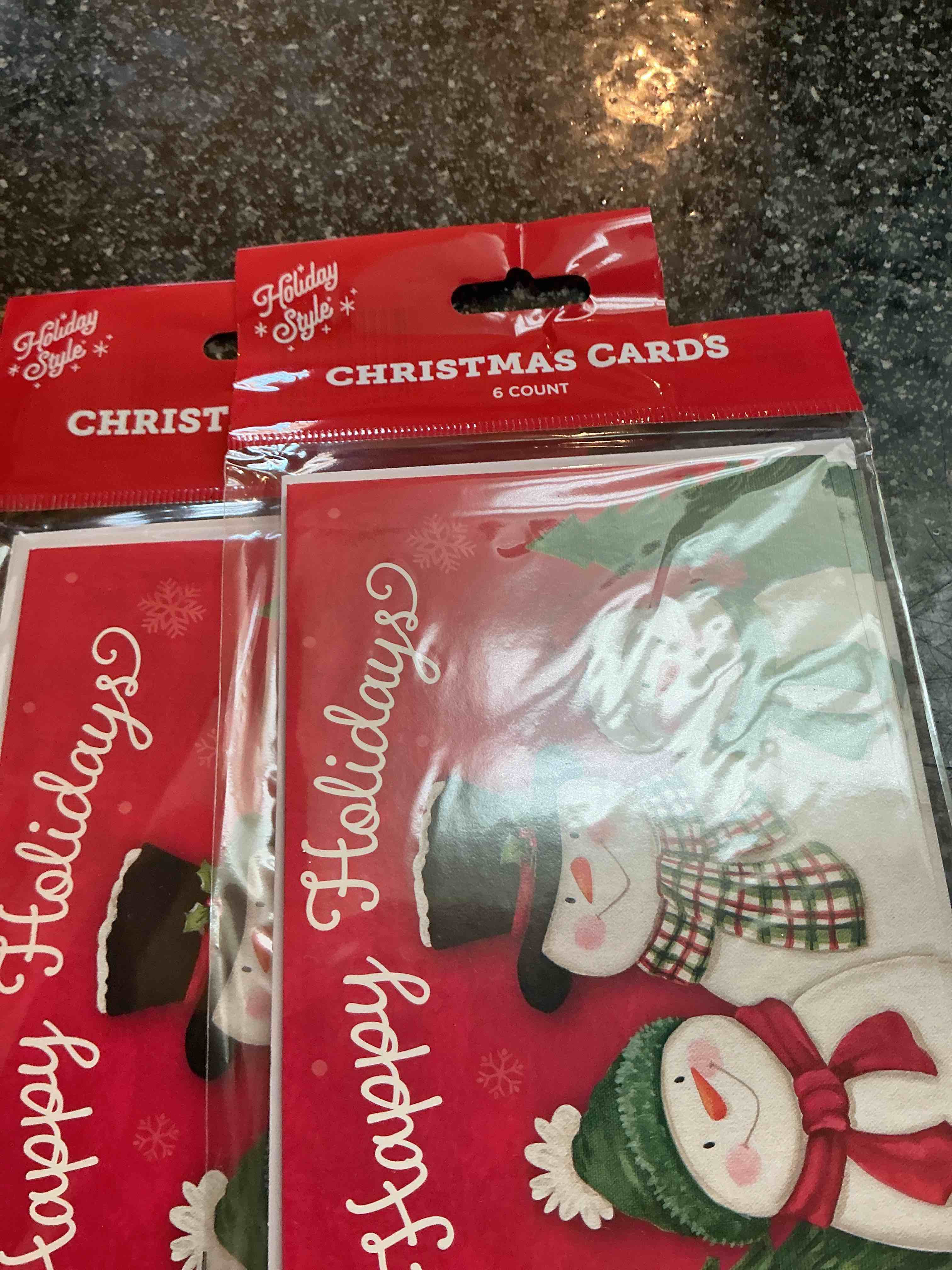 Holiday Style Christmas Cards 6 Count