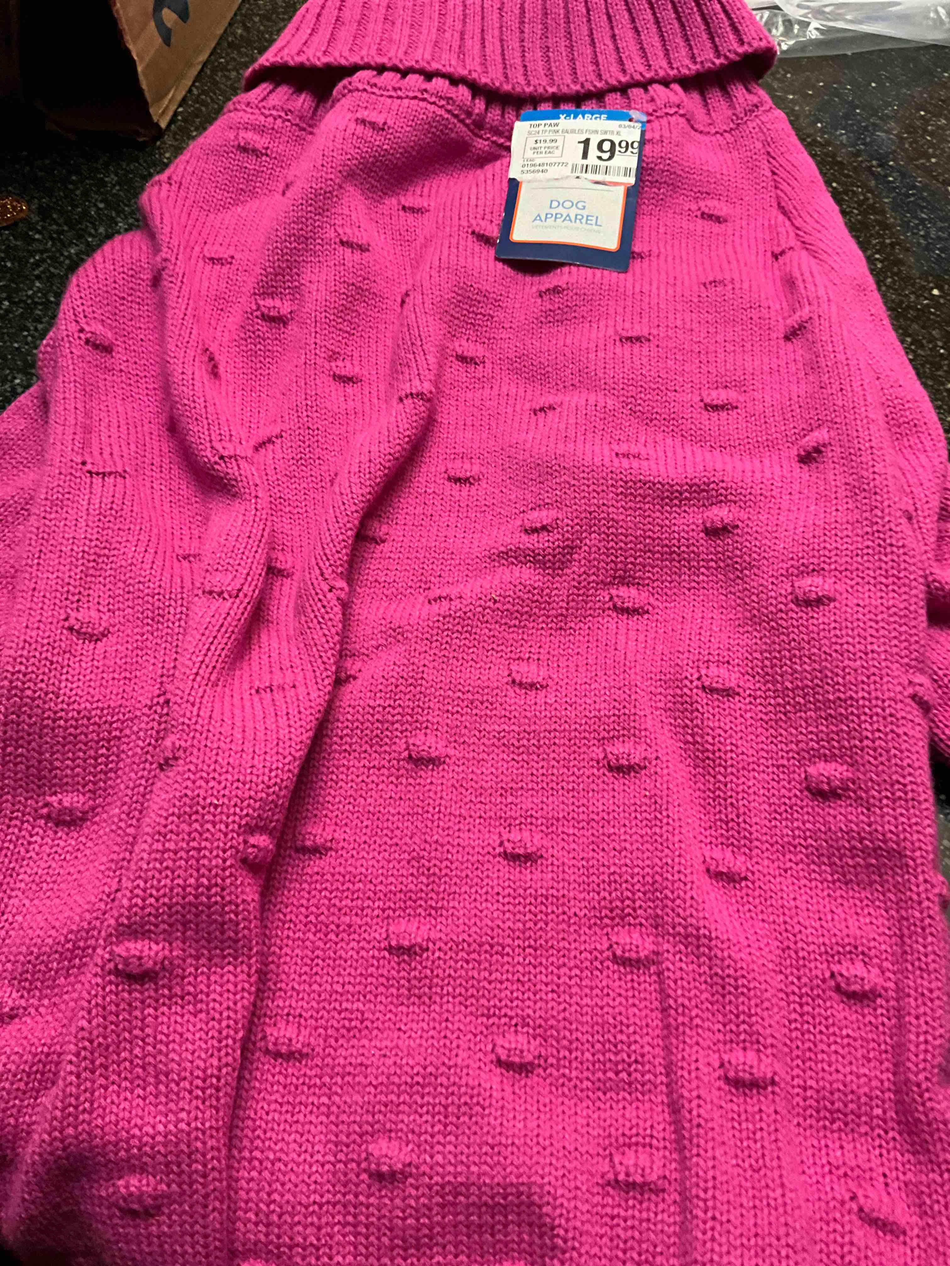 Top Paw - Dog Apparel/Sweater - Size - XL