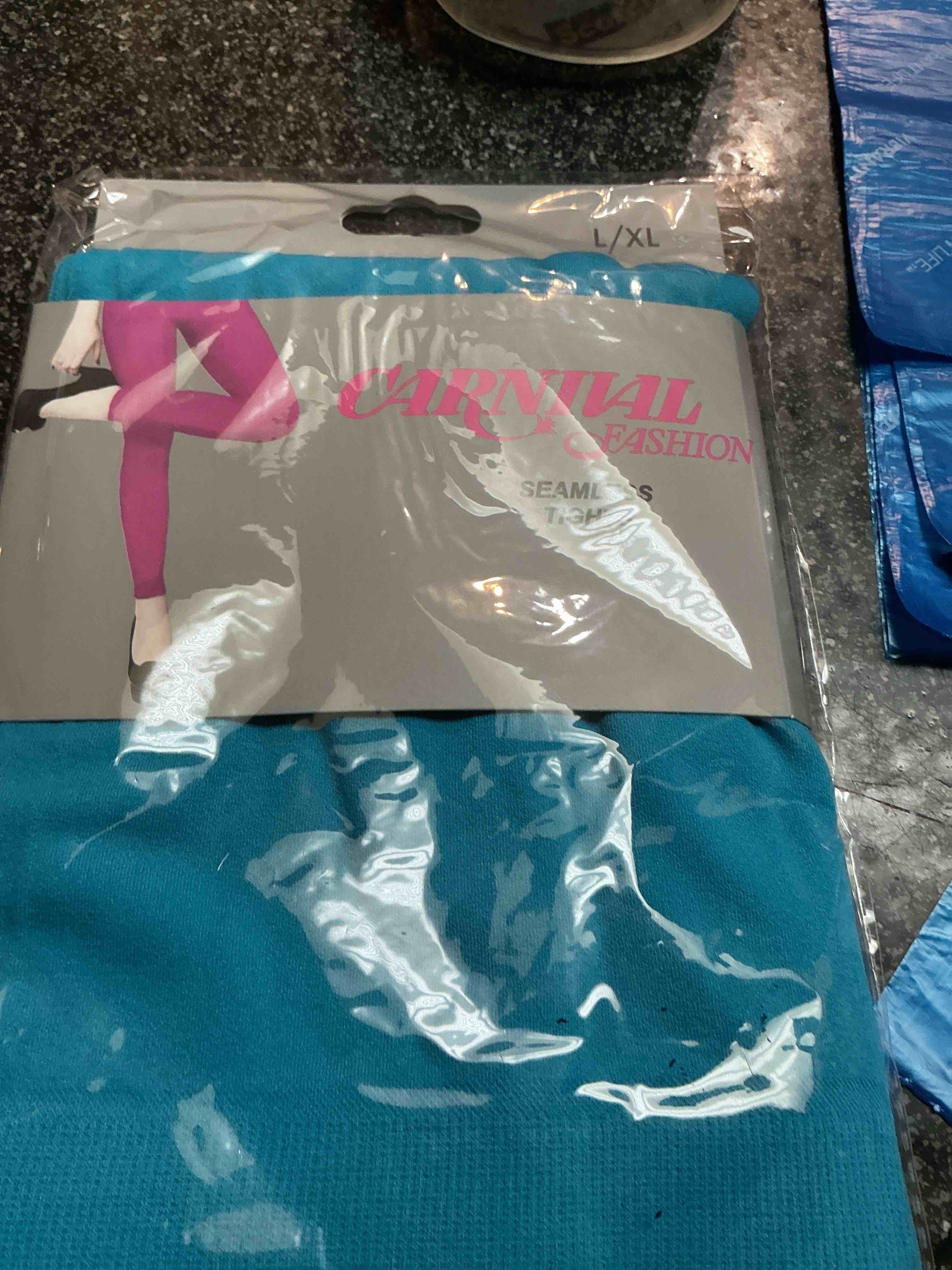Carnival Fashion Seamless Tights Size L/XL - Aqua