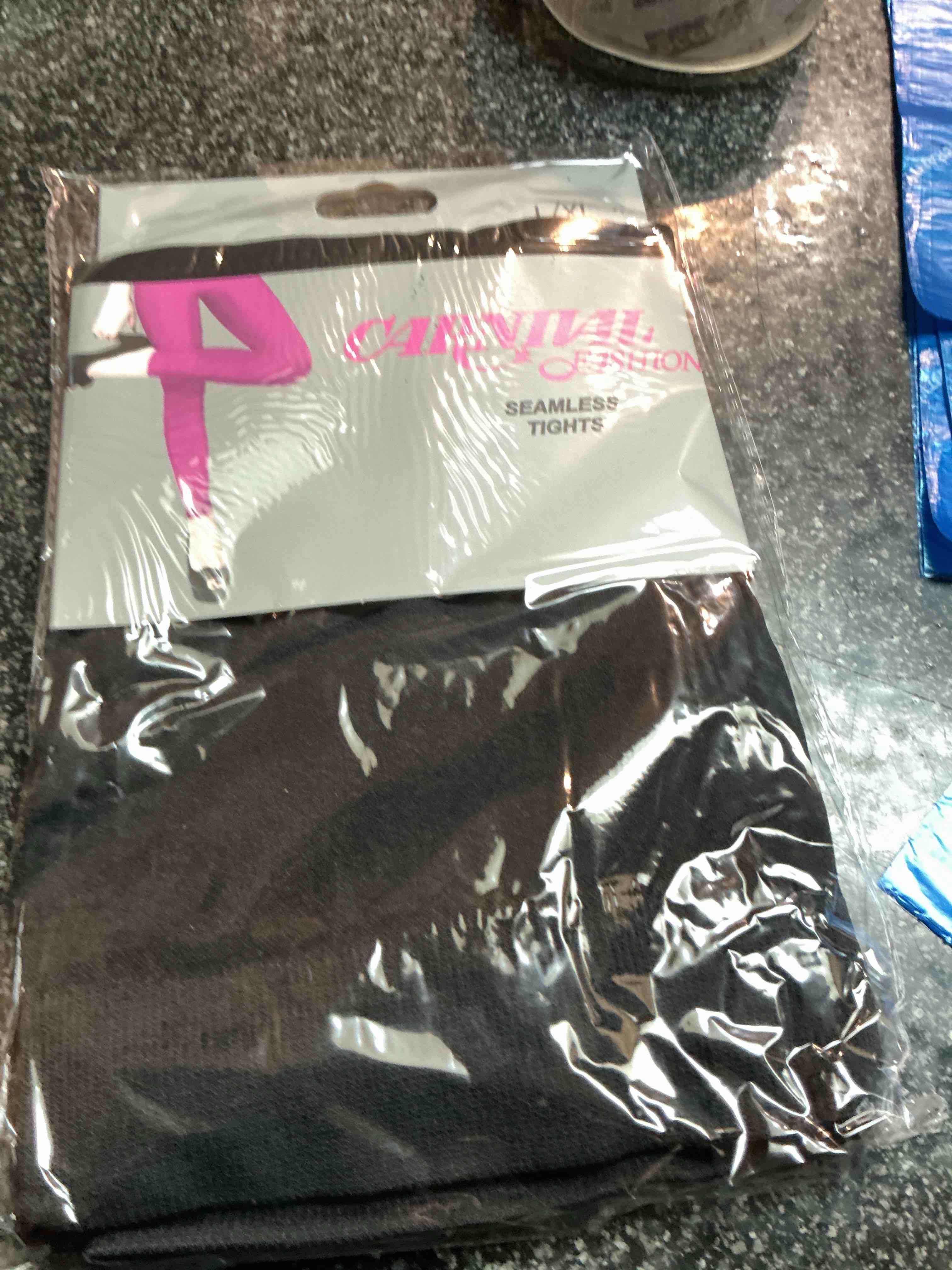 Carnival Fashion Seamless Tights  Size L/XL. Black