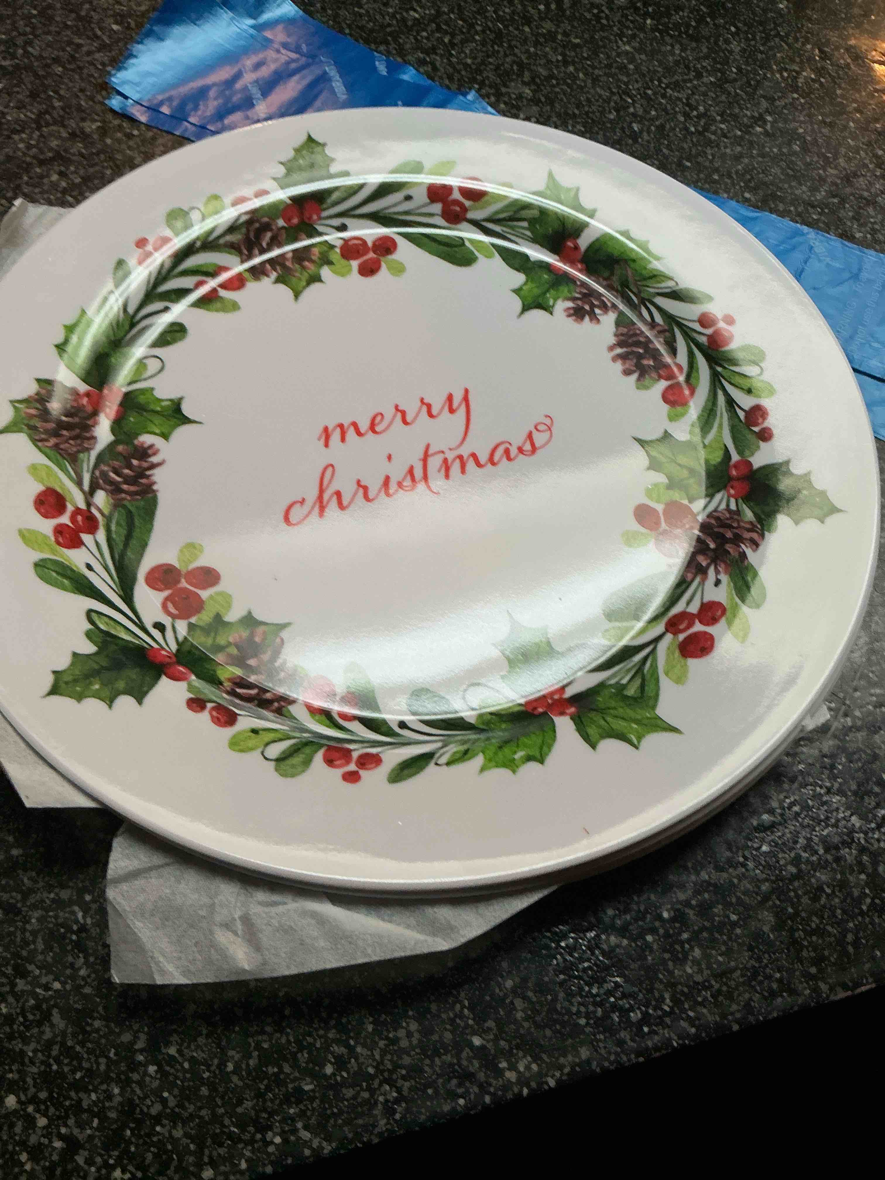 Merry Christmas Plates 