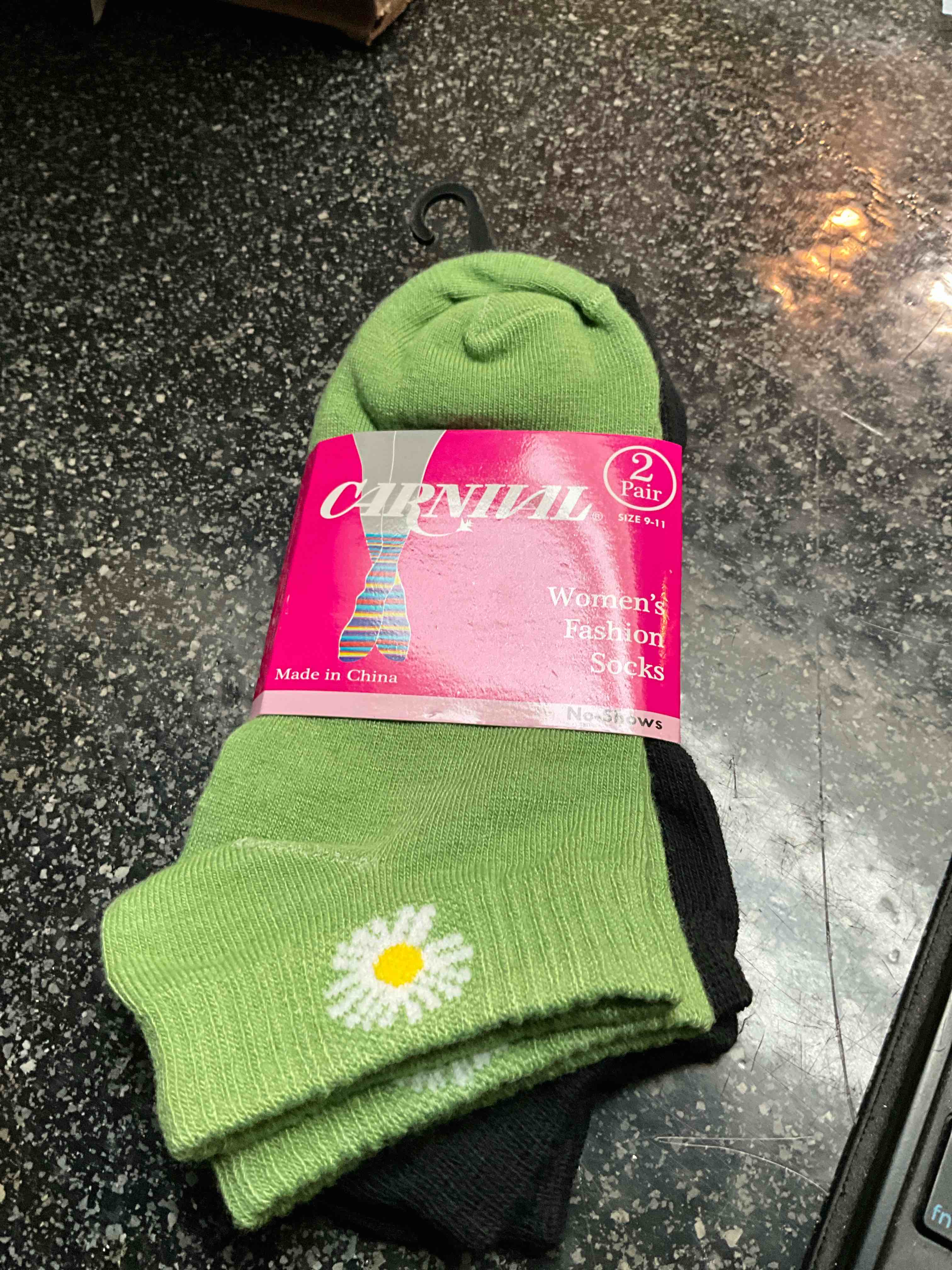 Carnival Women’s Socks - no show - 2 pair 