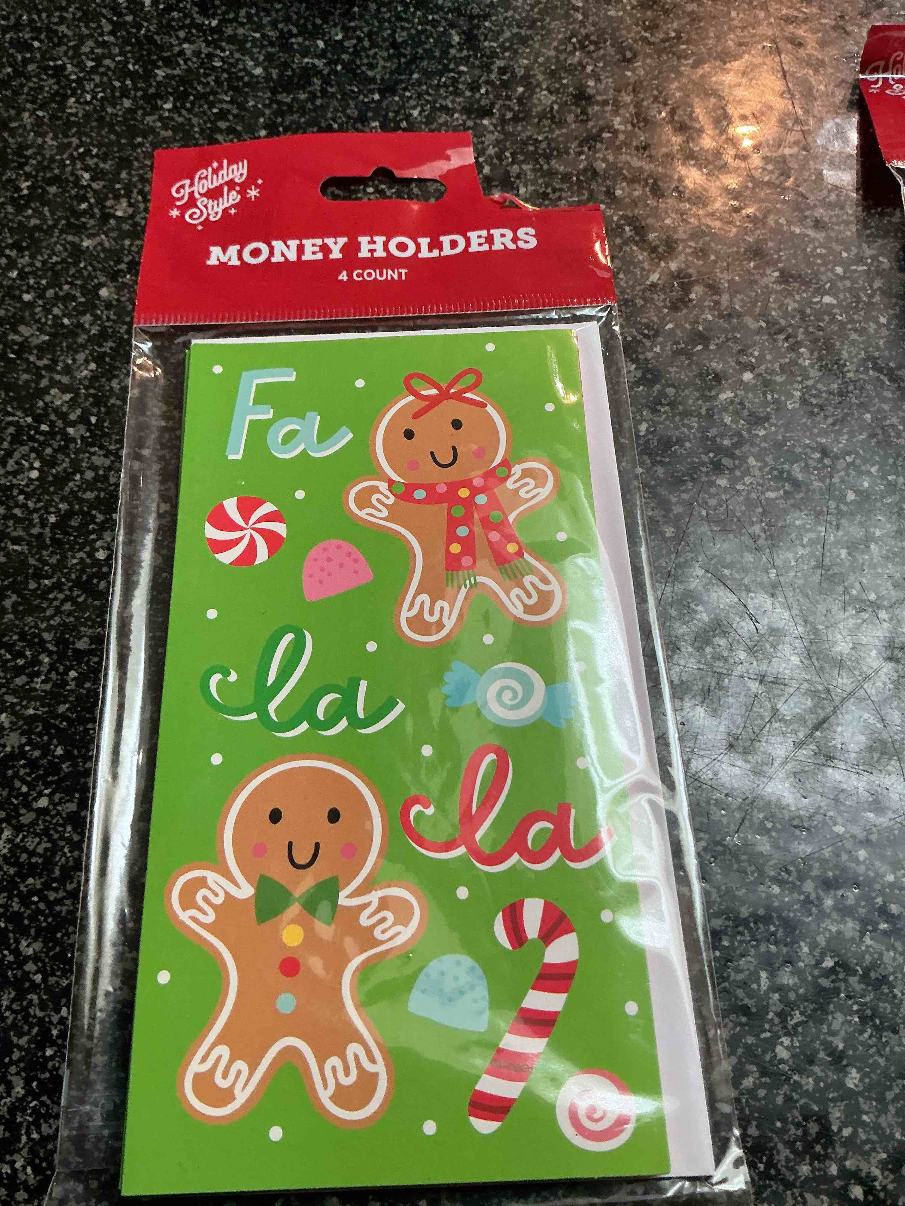 Holiday Style Money Holder 4 Count