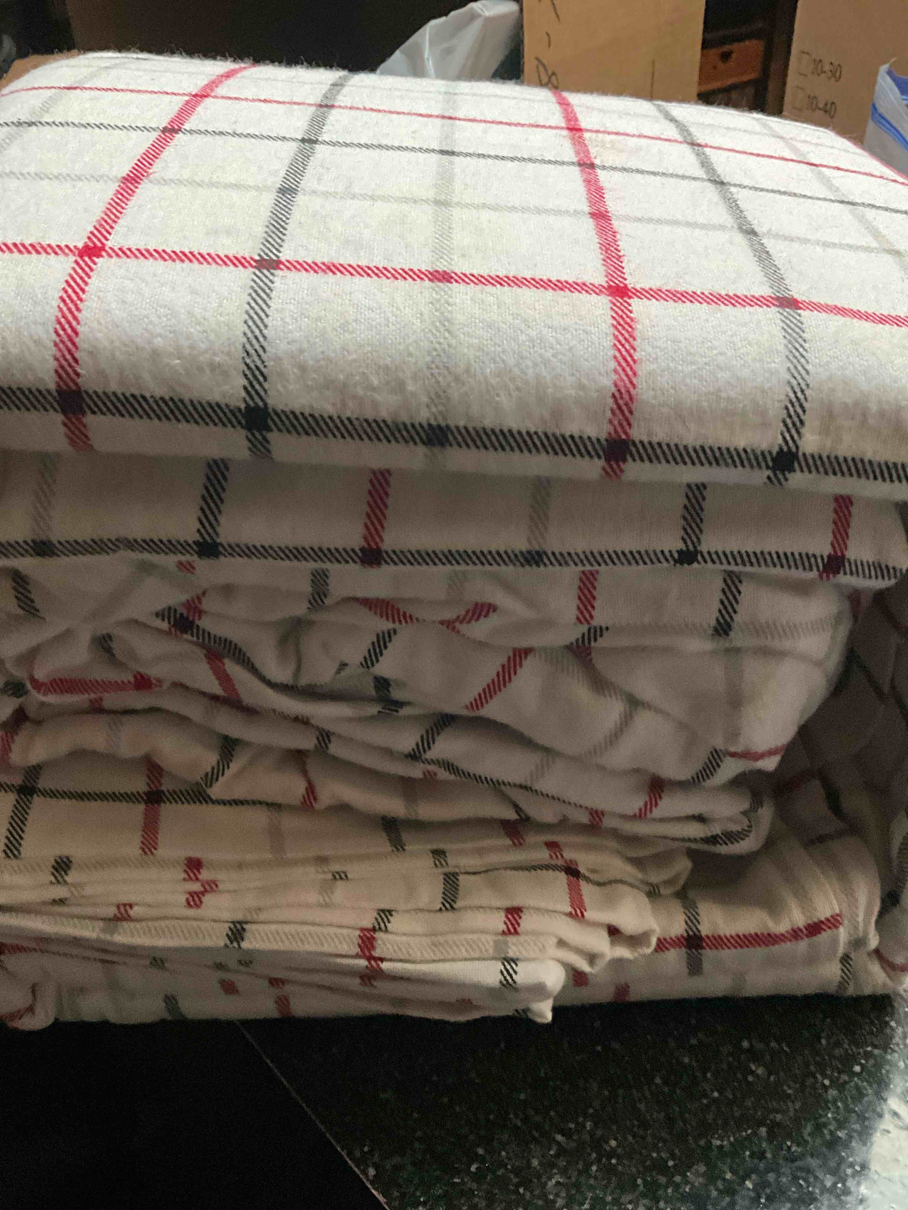 King - Flannel Sheet Set - black/red/white