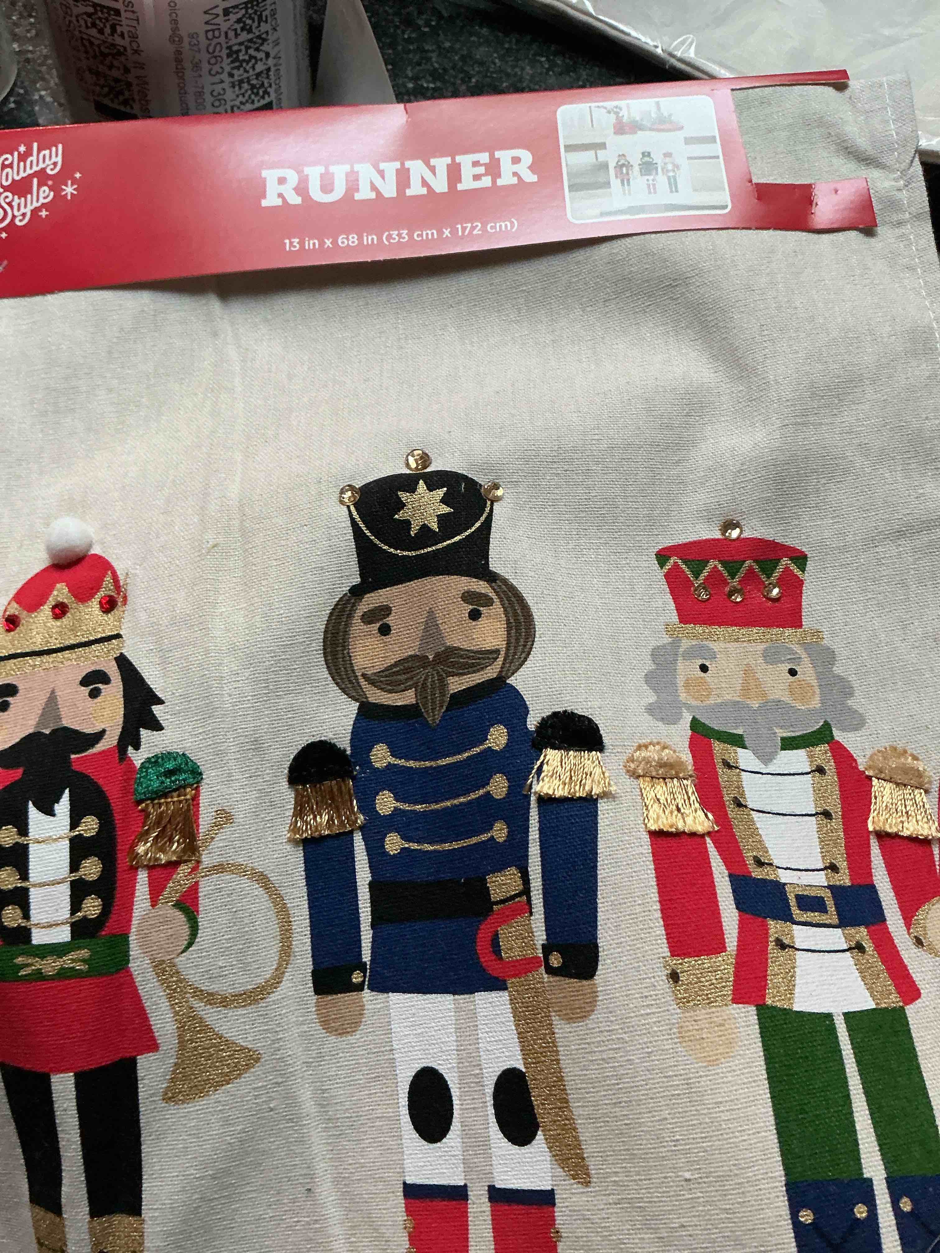 holiday style table runner 13” x 68”