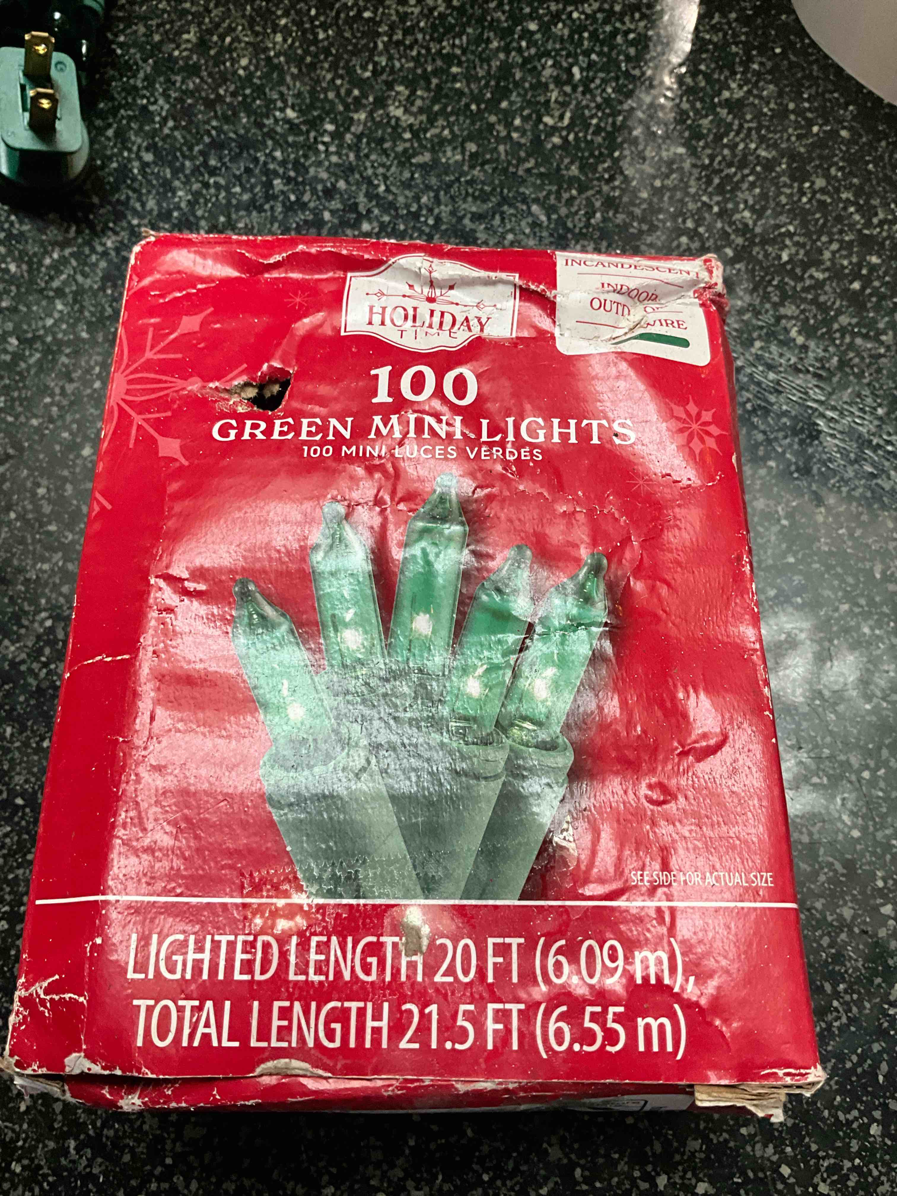 Holiday Time 100 Clear Mini Lights - Green Wire - Indoor/Outdoor (2 Pack)