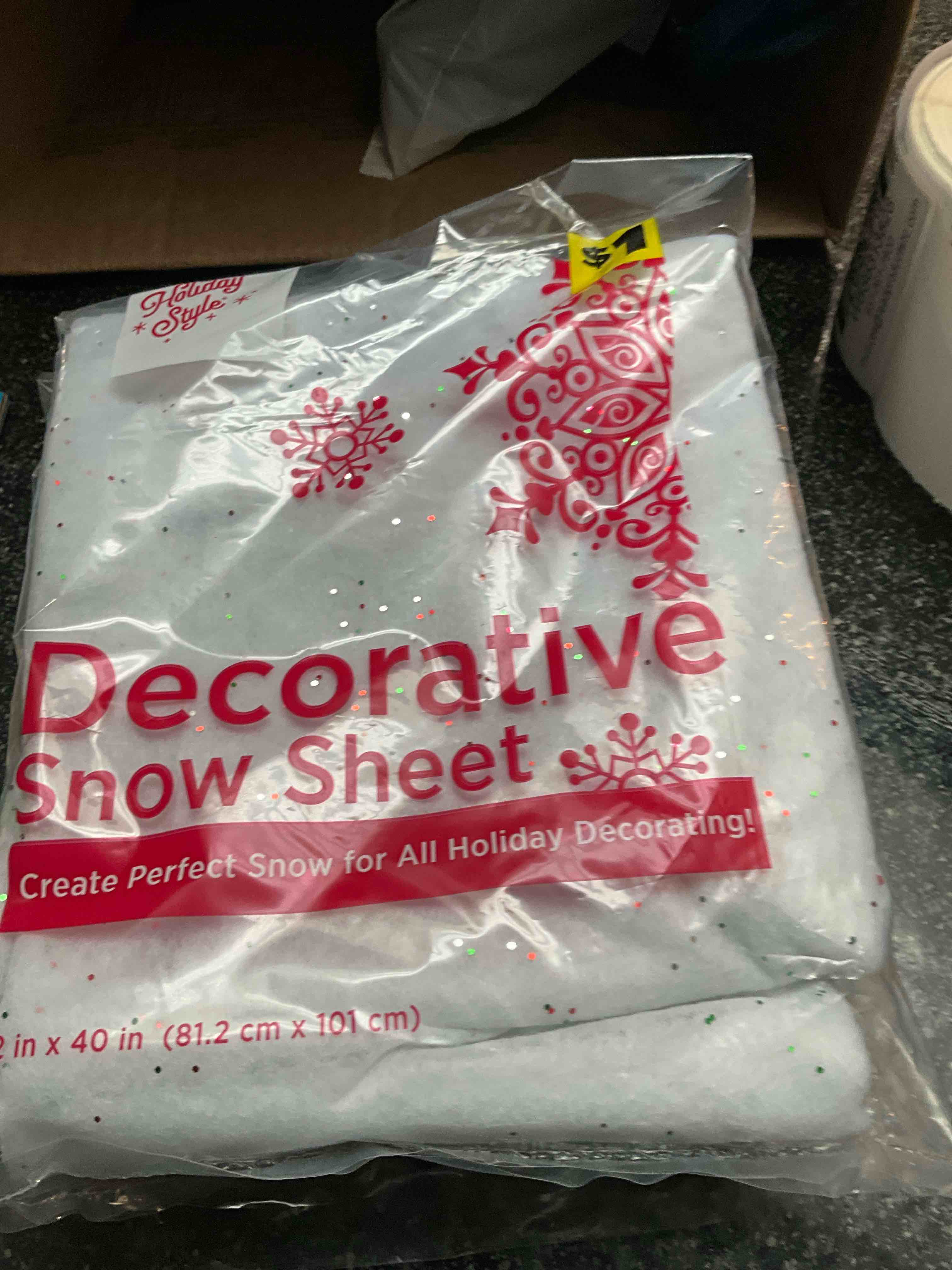 Holiday Style - Decorative Snow Sheet - 32 X 40