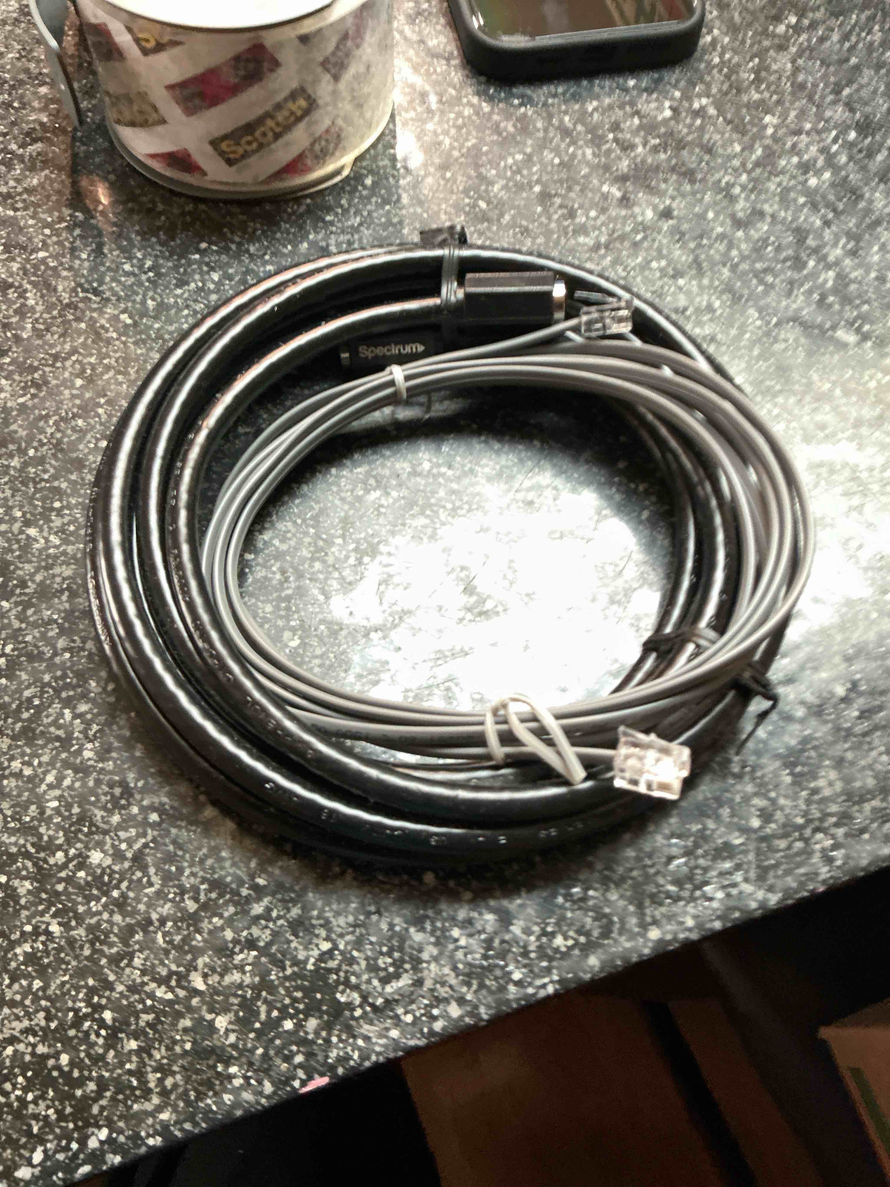 Lot Of Phone & TV Cable