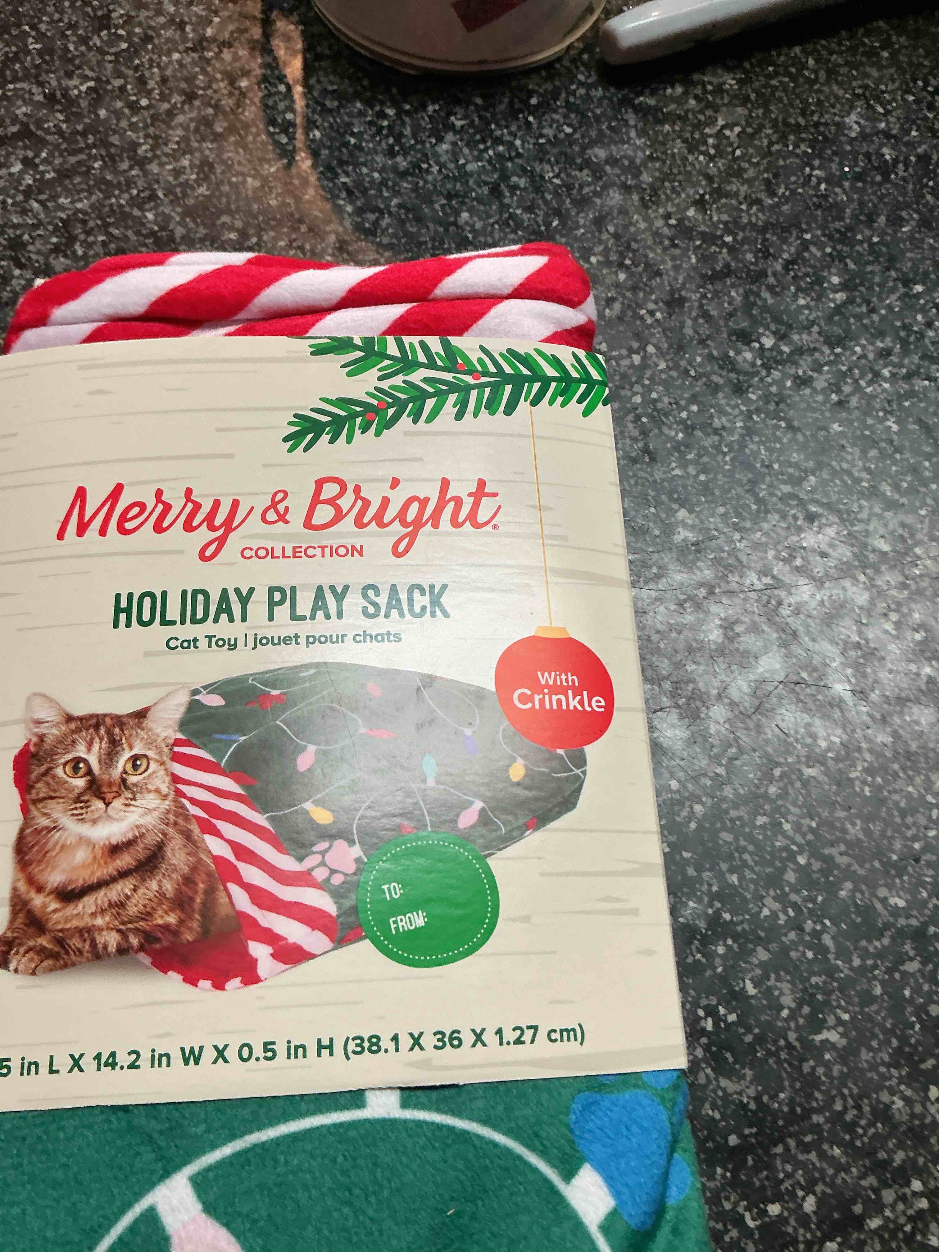 Merry & Bright Holiday Play Sack With Crinkle