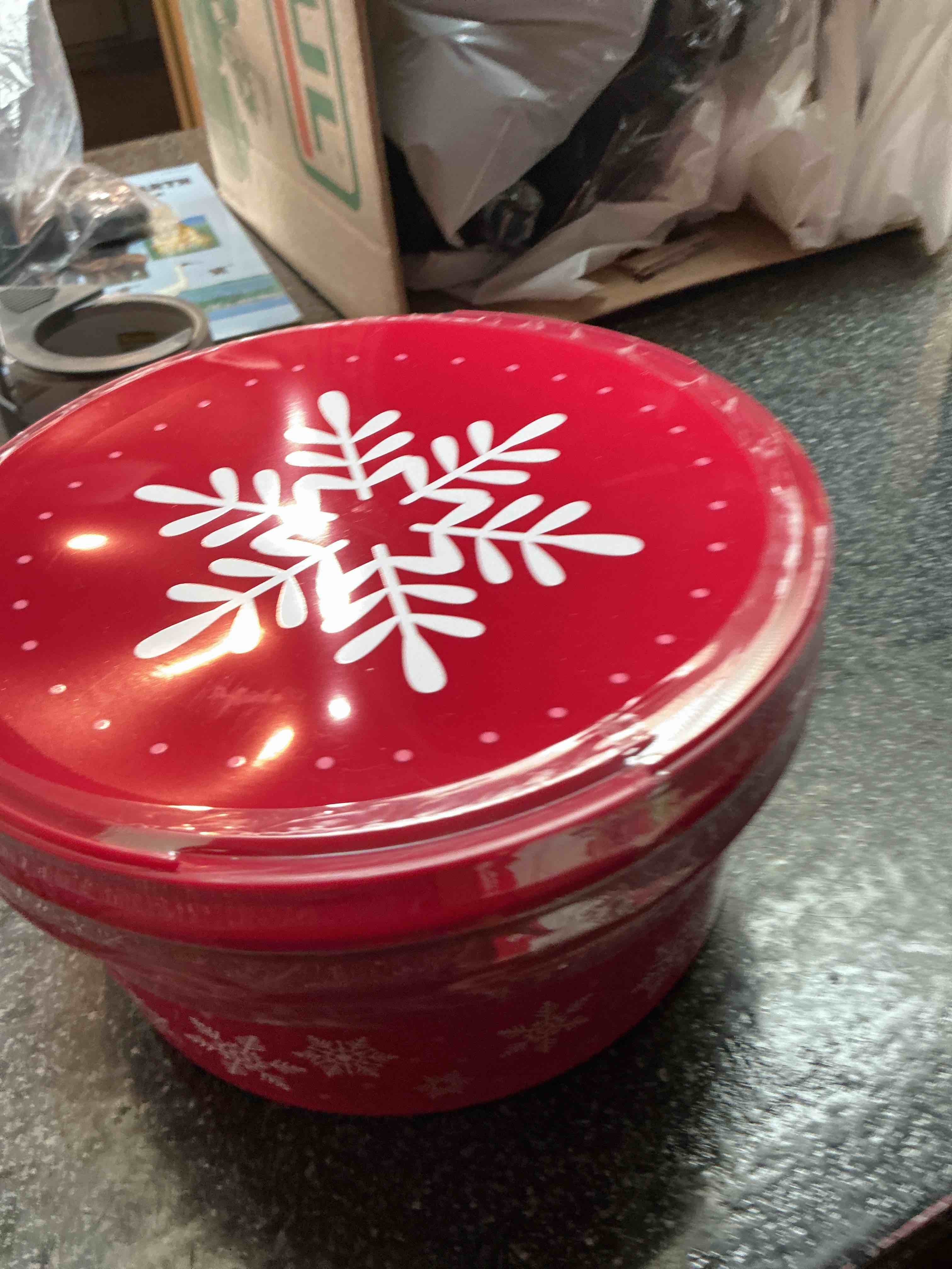 Red Christmas Containers