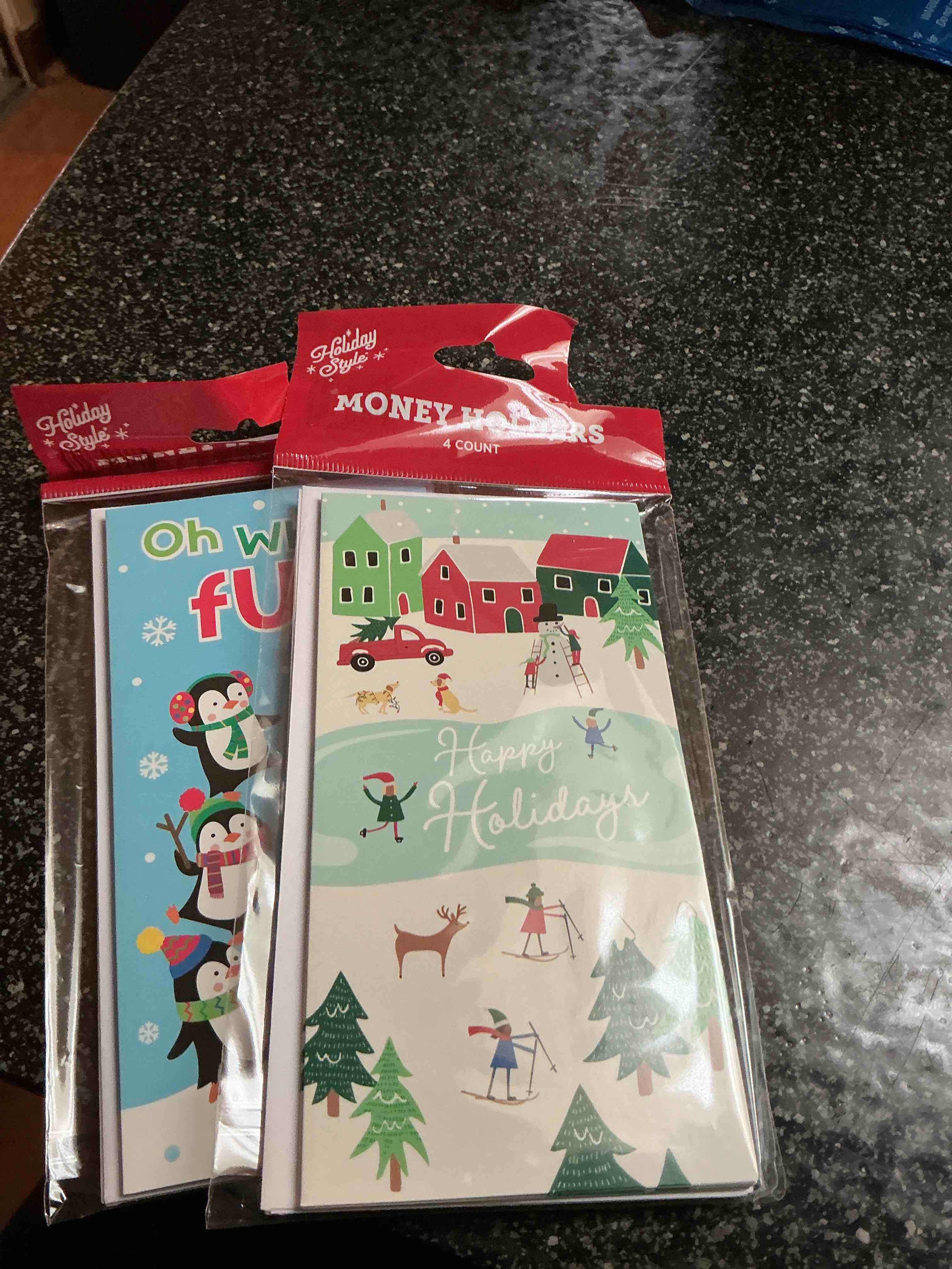 Holiday Style Money Holders 4 Count 