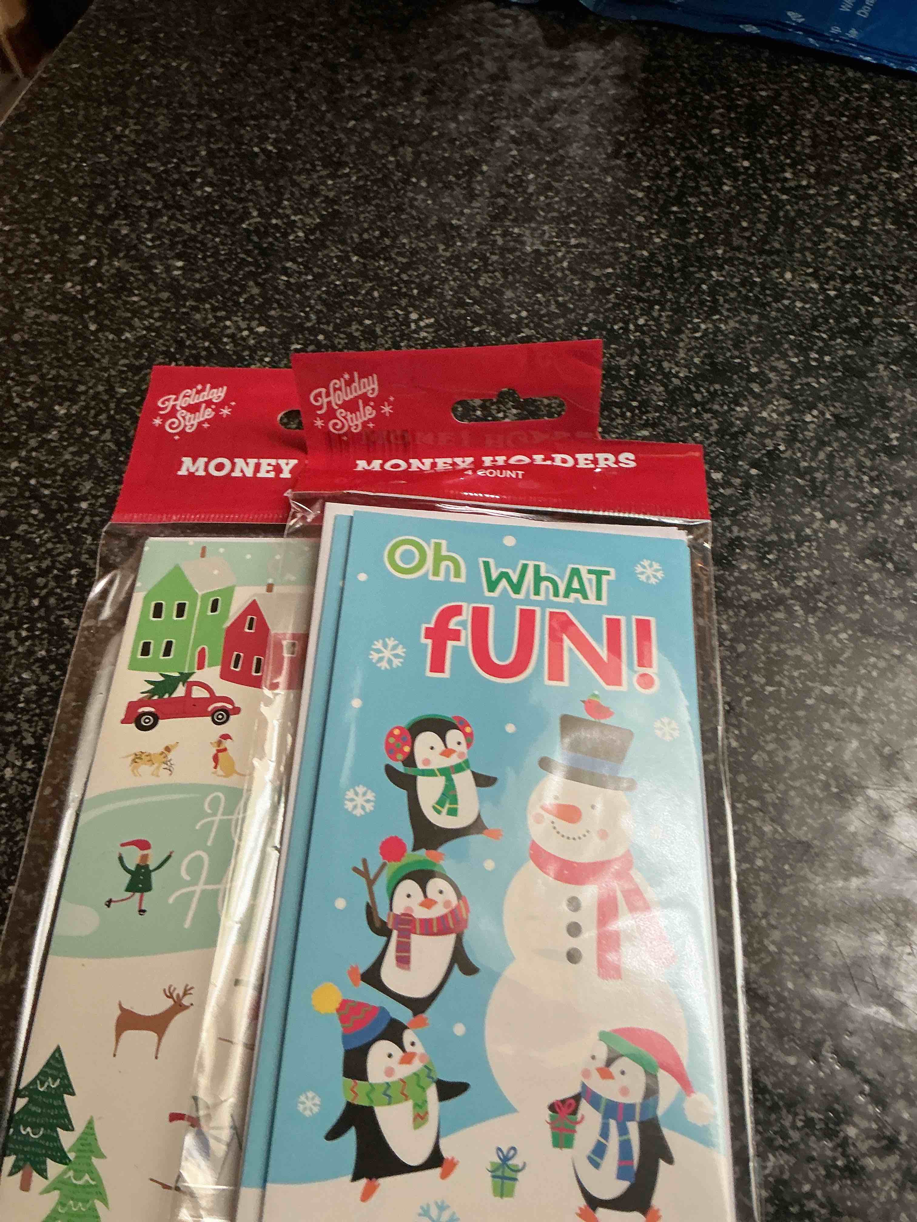 holiday style money holders 4 count  