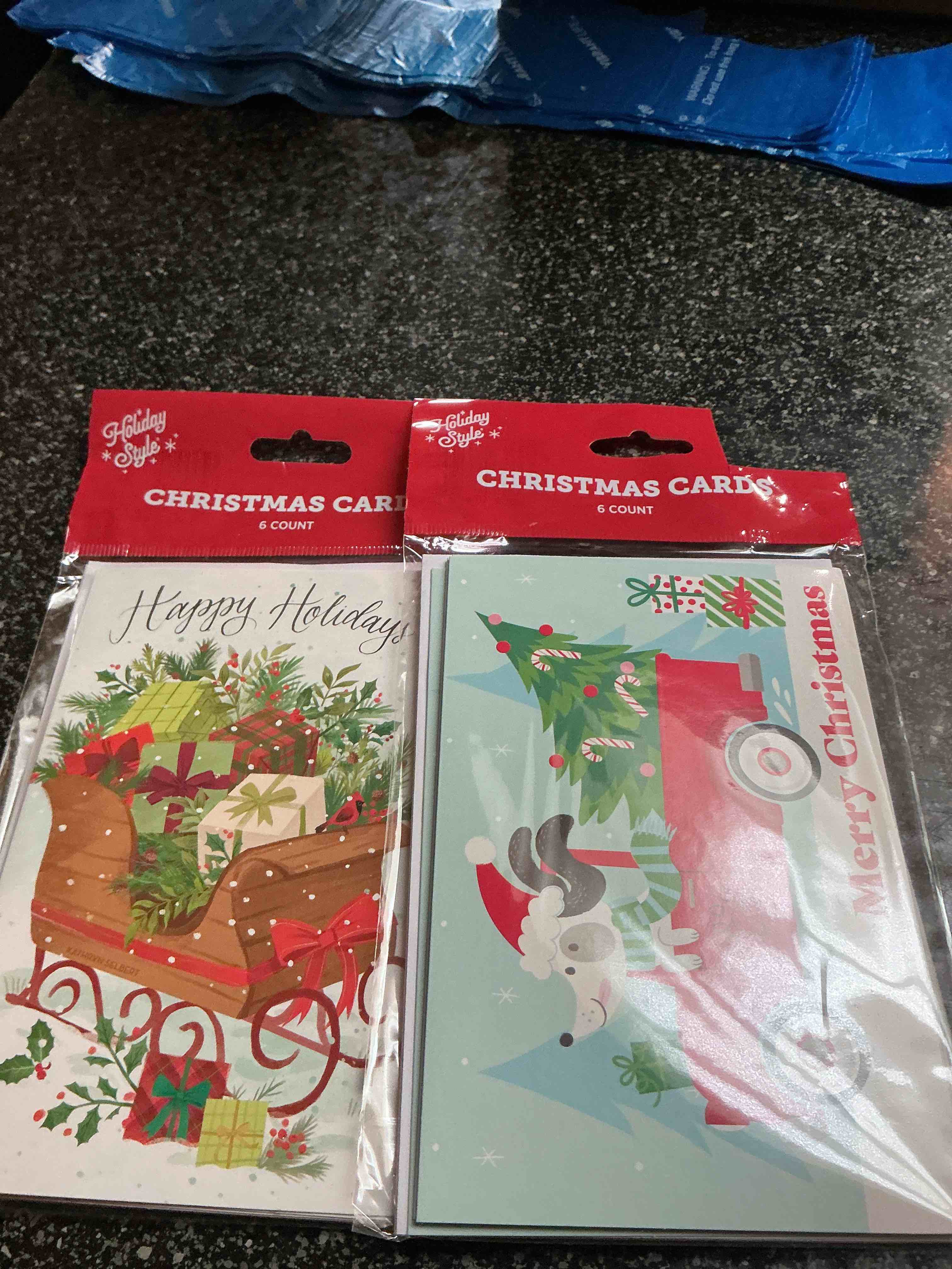 Holiday Style  Christmas Cards 6 Count 