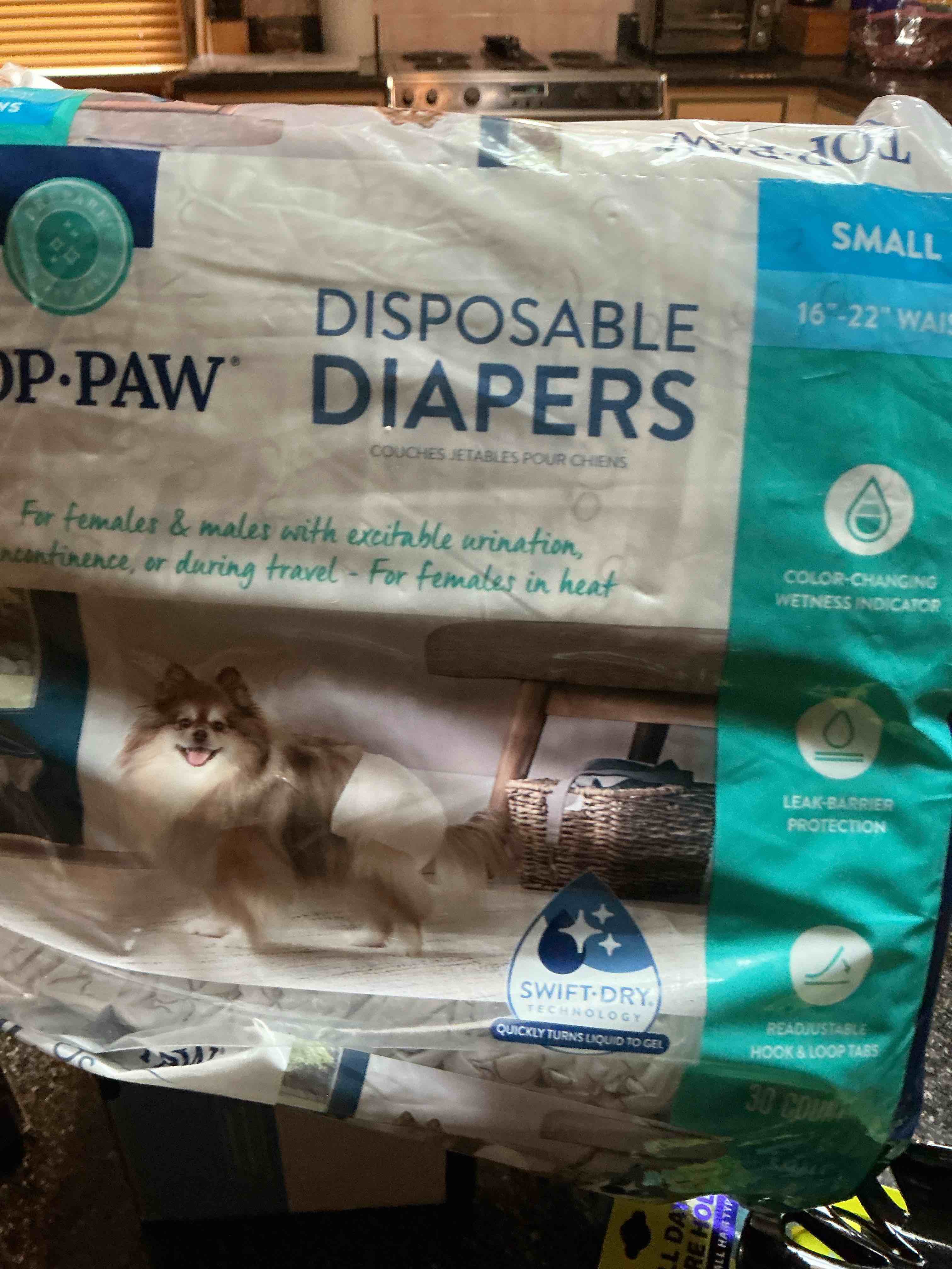 Top - Paw Disposable Diapers Size S