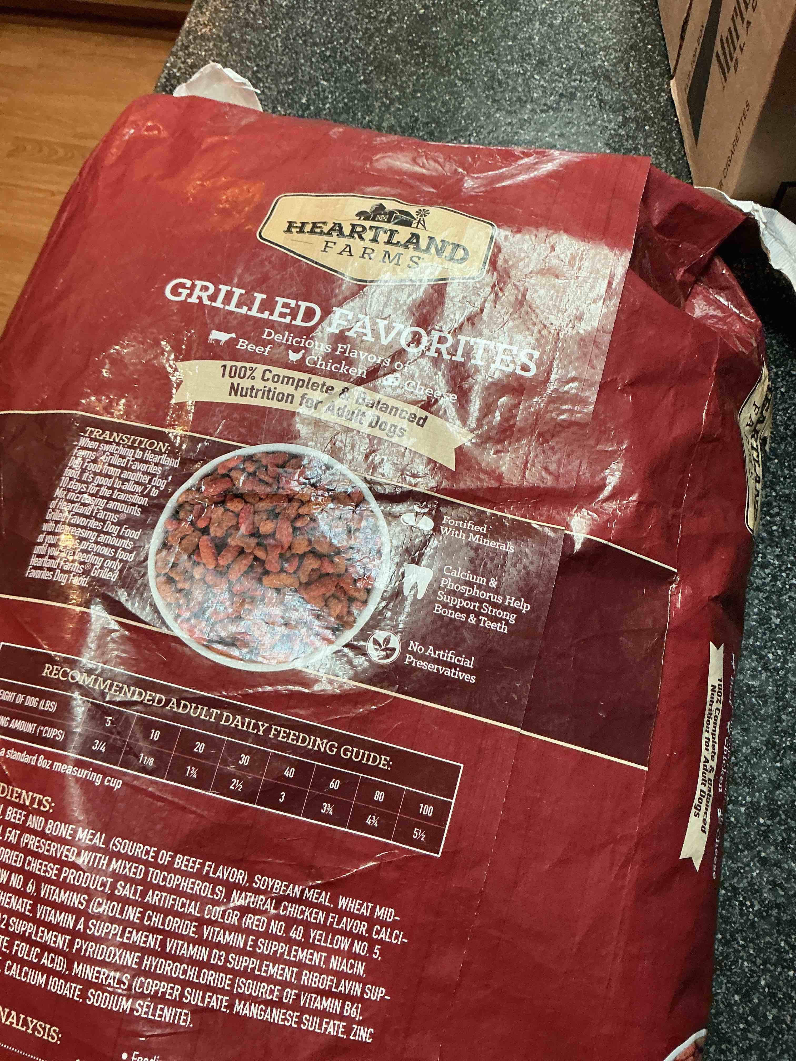 Heartland Grilled Favors Beef Chicken & Cheese Dog Food 31 LBS. Adult Dog Food