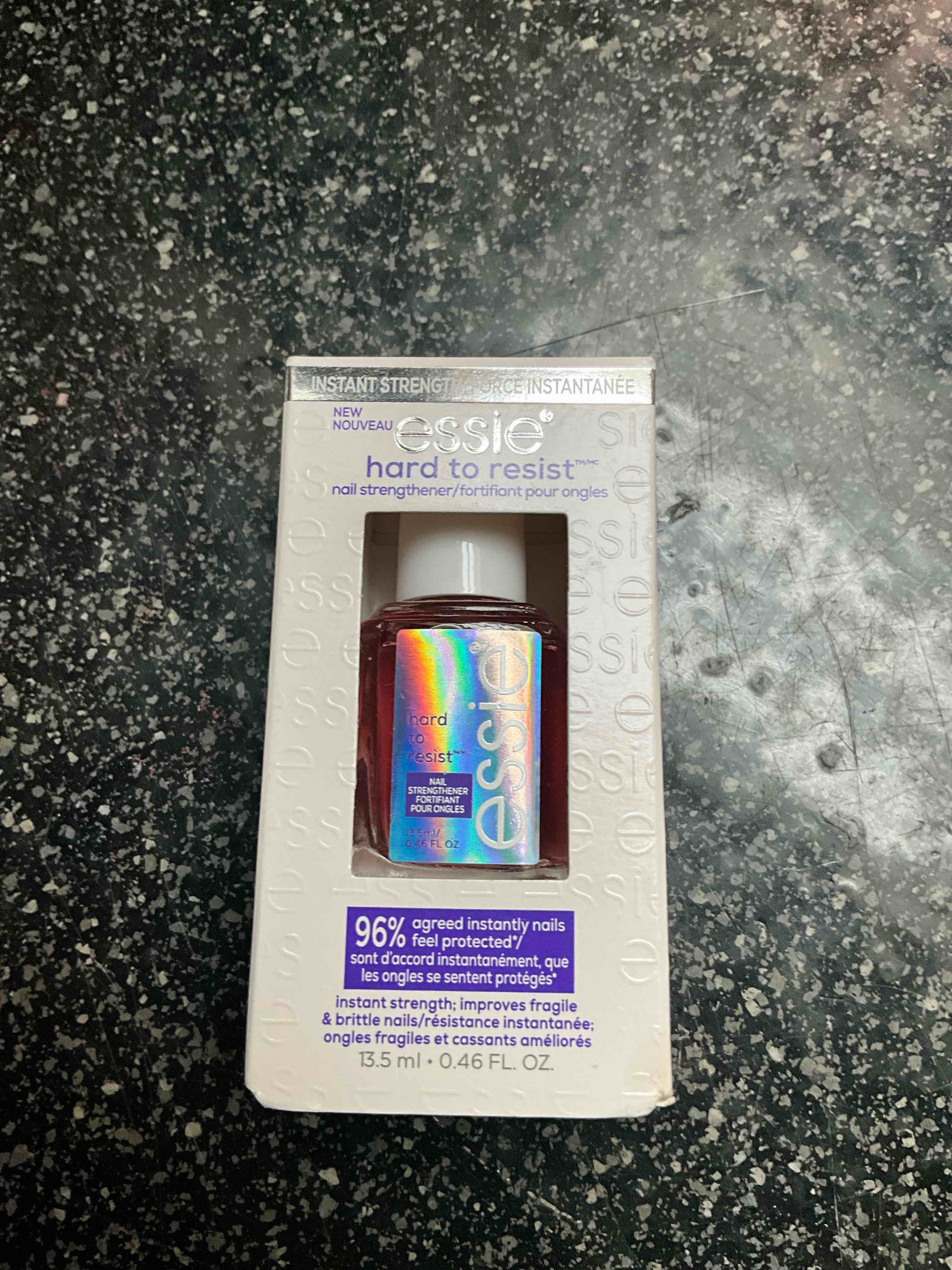 essie Nail Care, 8-Free Vegan, Hard To Resist Nail Strengthener, Neutralize & Brighten, violet, 0.46 fl oz