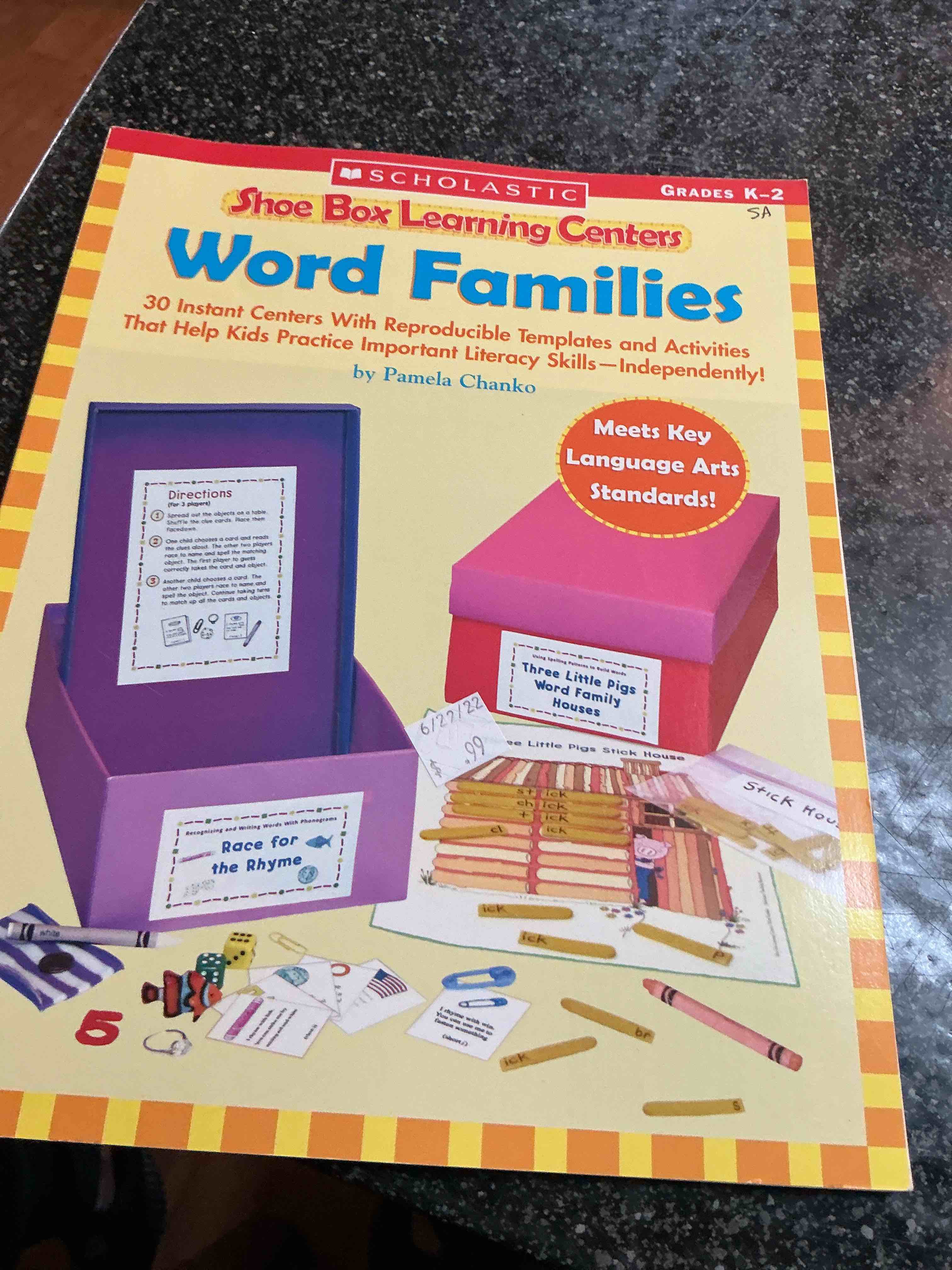 Scholastic Shoe Box Learning Center Word Families