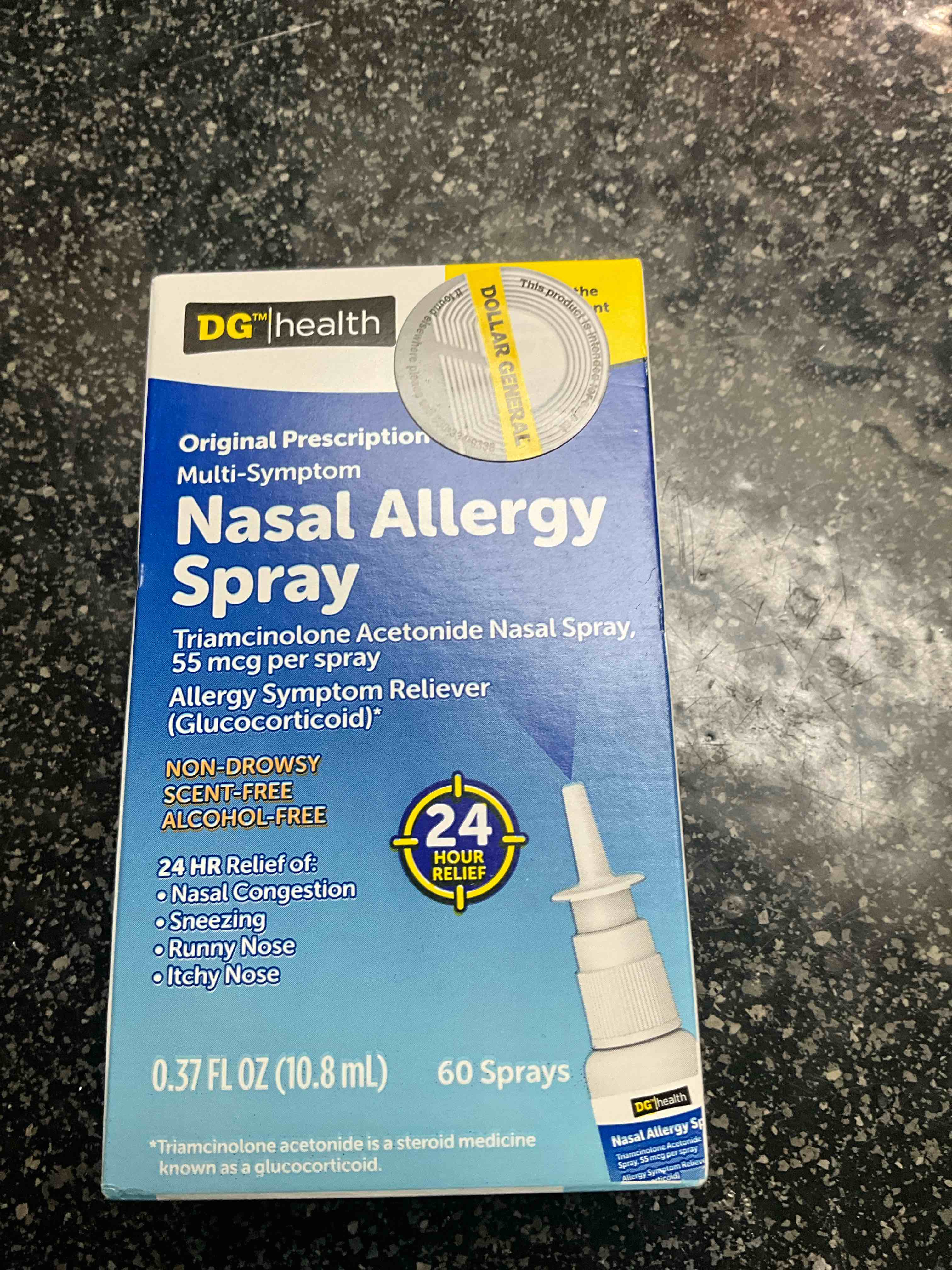 DG Health - Nasal Allergy Spray - 24hr Relief - .37 oz/60 sprays 