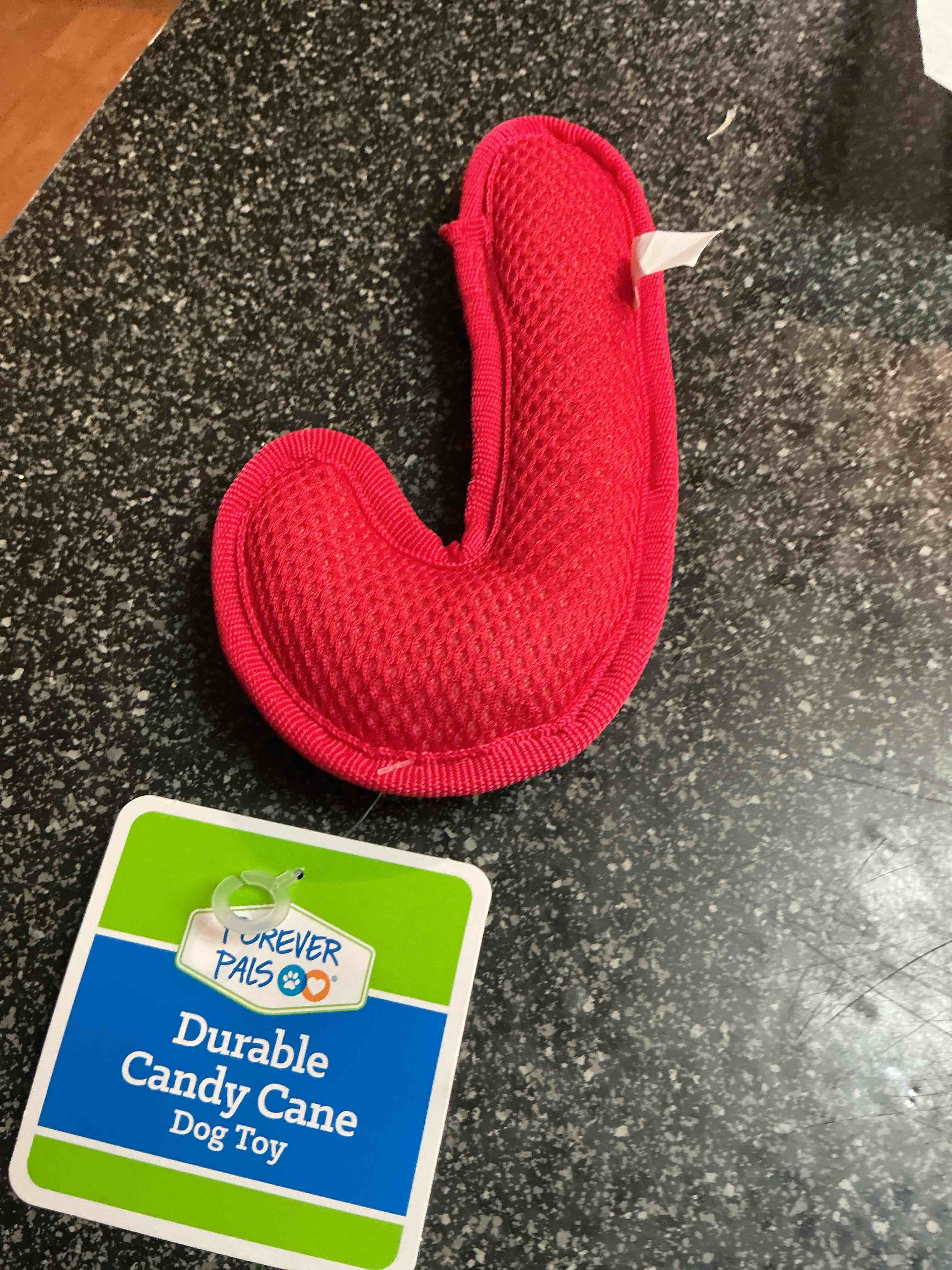 Forever Pals Durable Candy Cane Dog Toy 